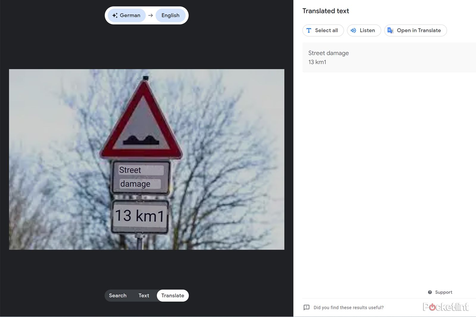 Google Lens translate in Chrome