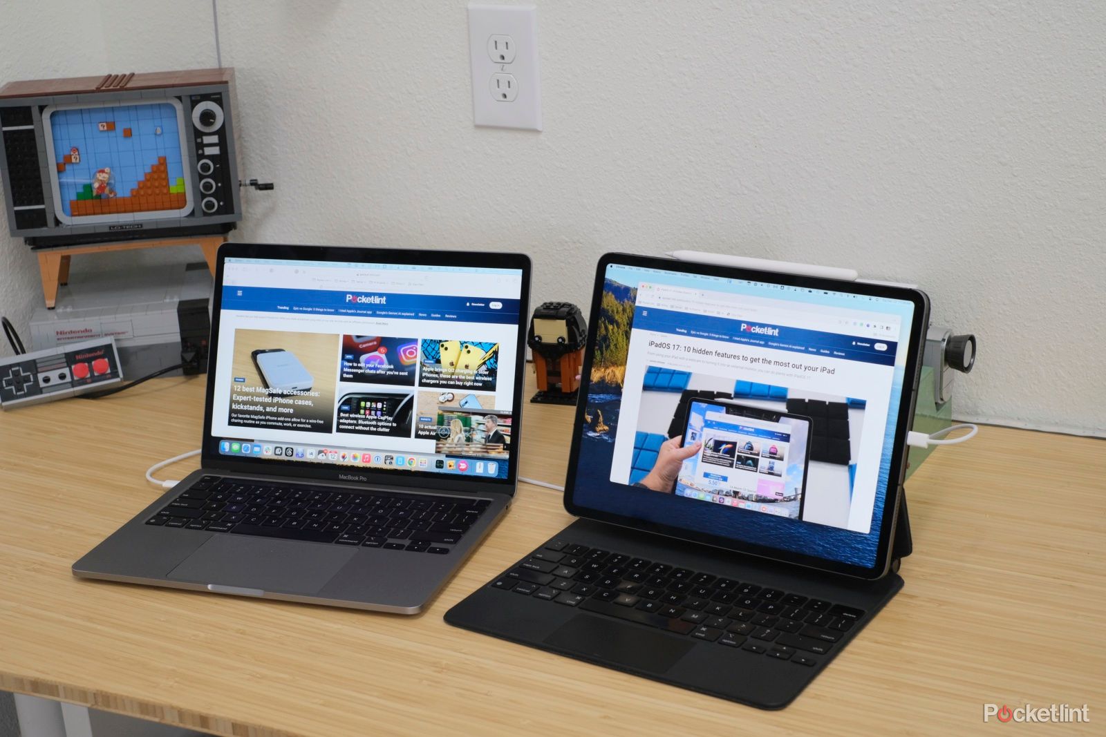 iPad Pro and MacBook Pro sidecar side by side