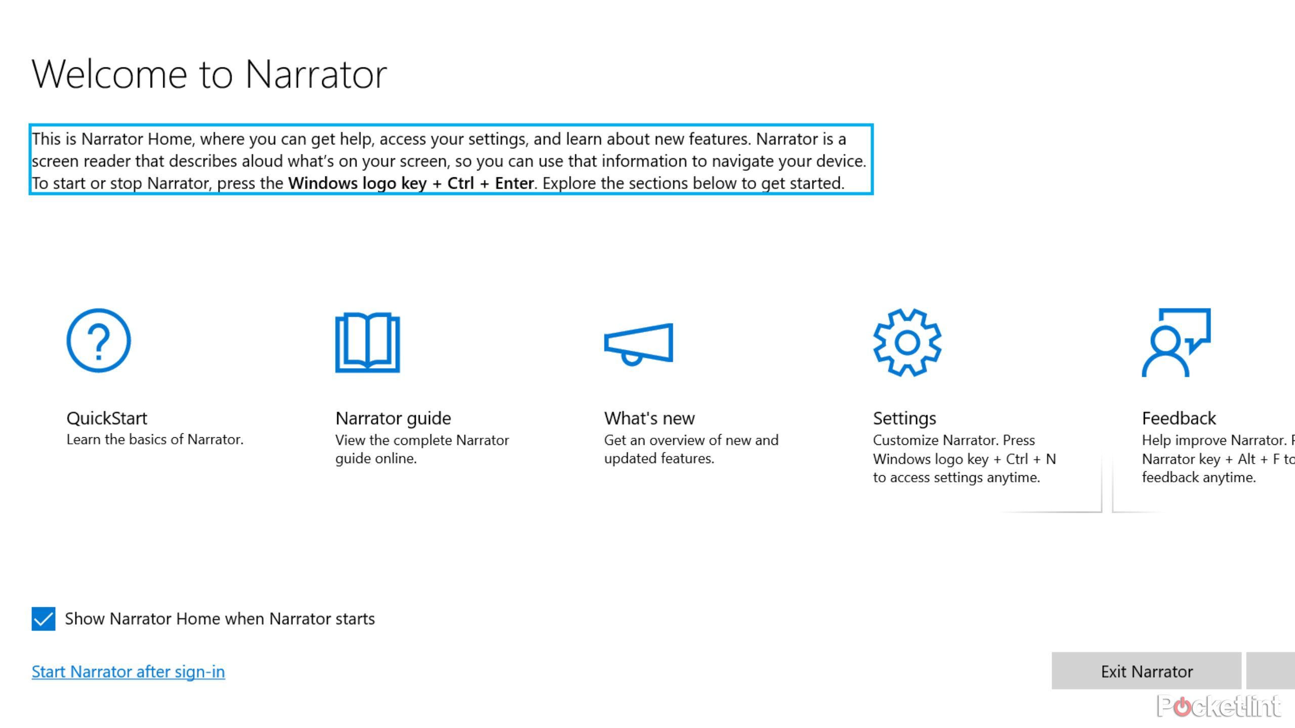 Enable and customize the screen narrator_Windows 11 keyboard shortcuts image screenshot of screen narrator