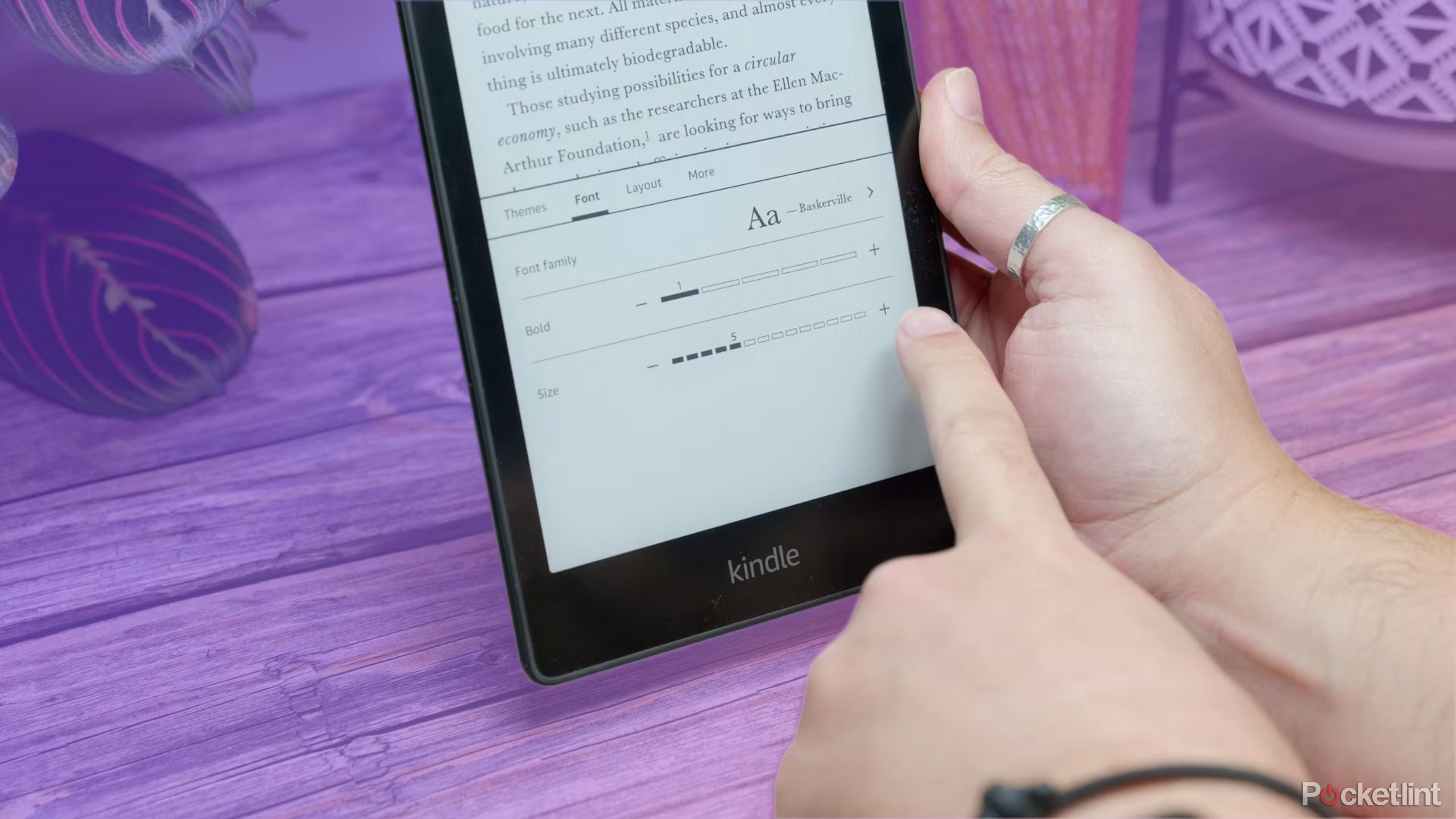 How to change Kindle font size