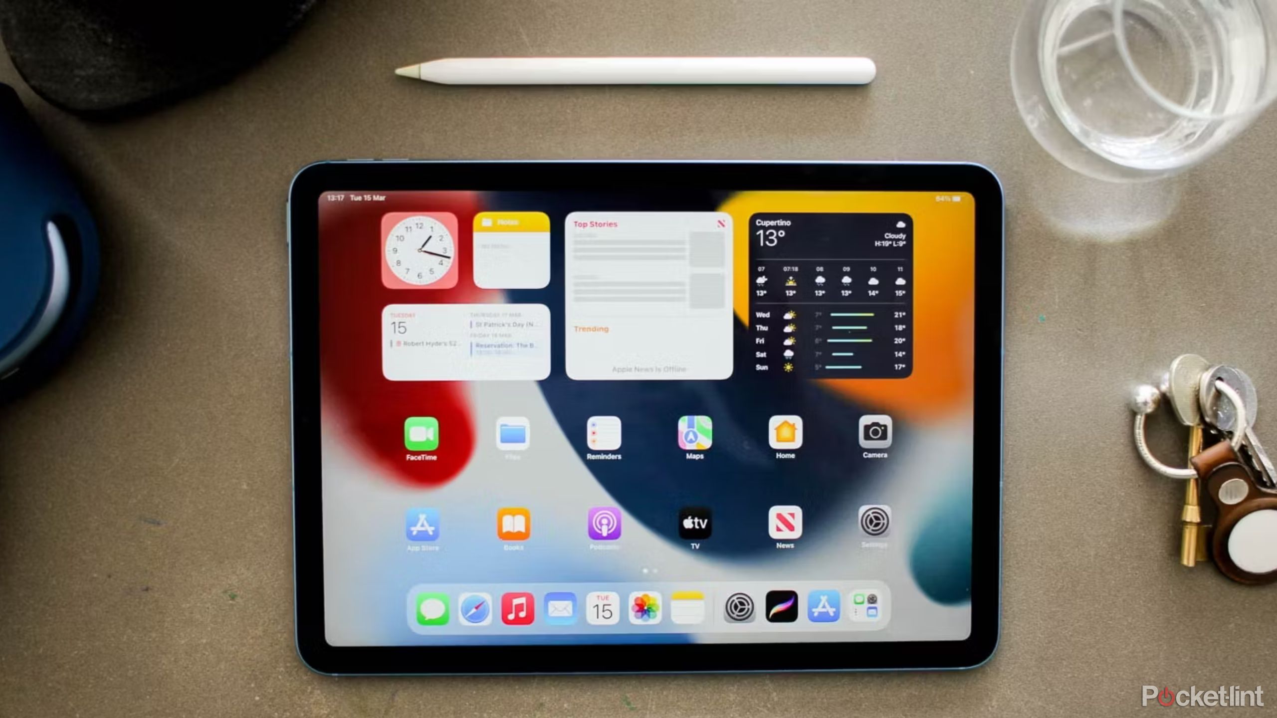 The iPad Air 5th gen on a desk.