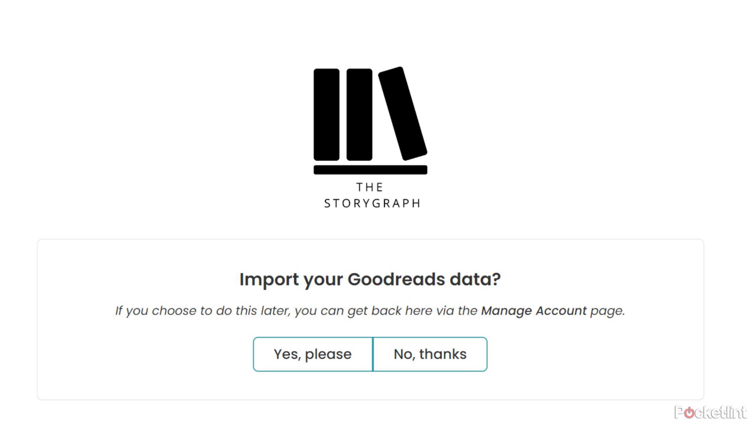 StoryGraph intro import goodreads