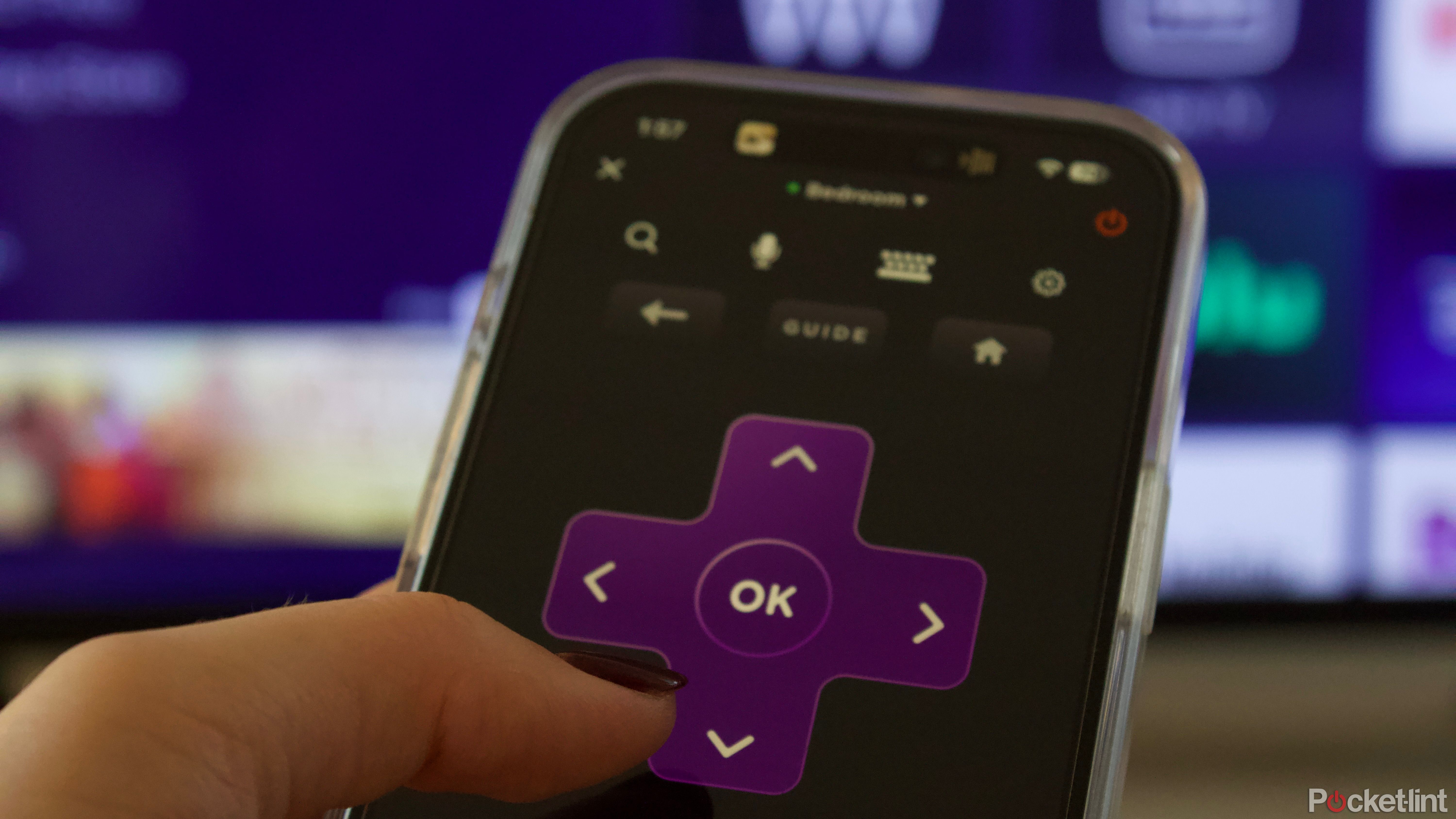 Roku TV remote controller on iPhone