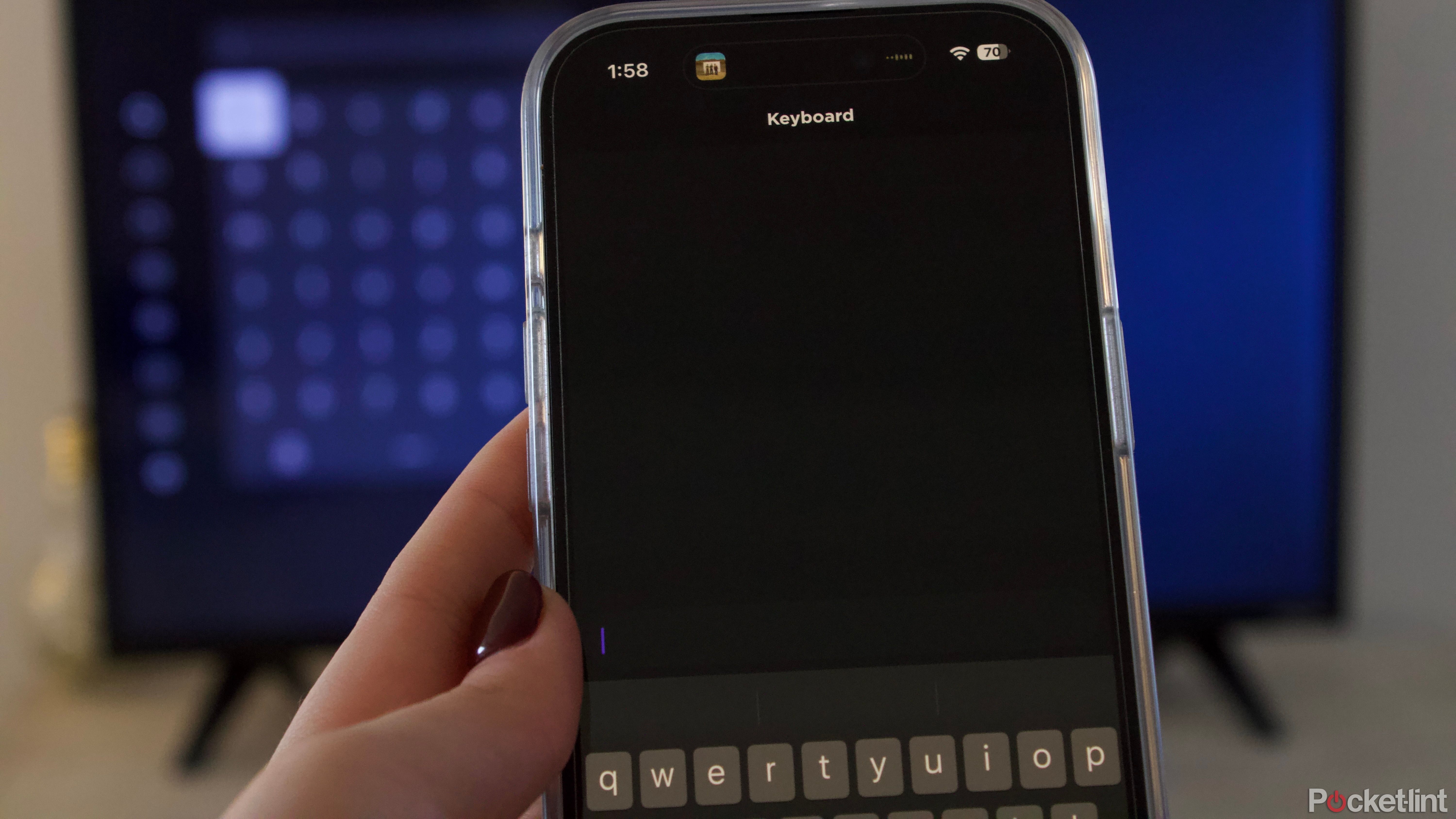 Keyboard on Roku TV app iPhone