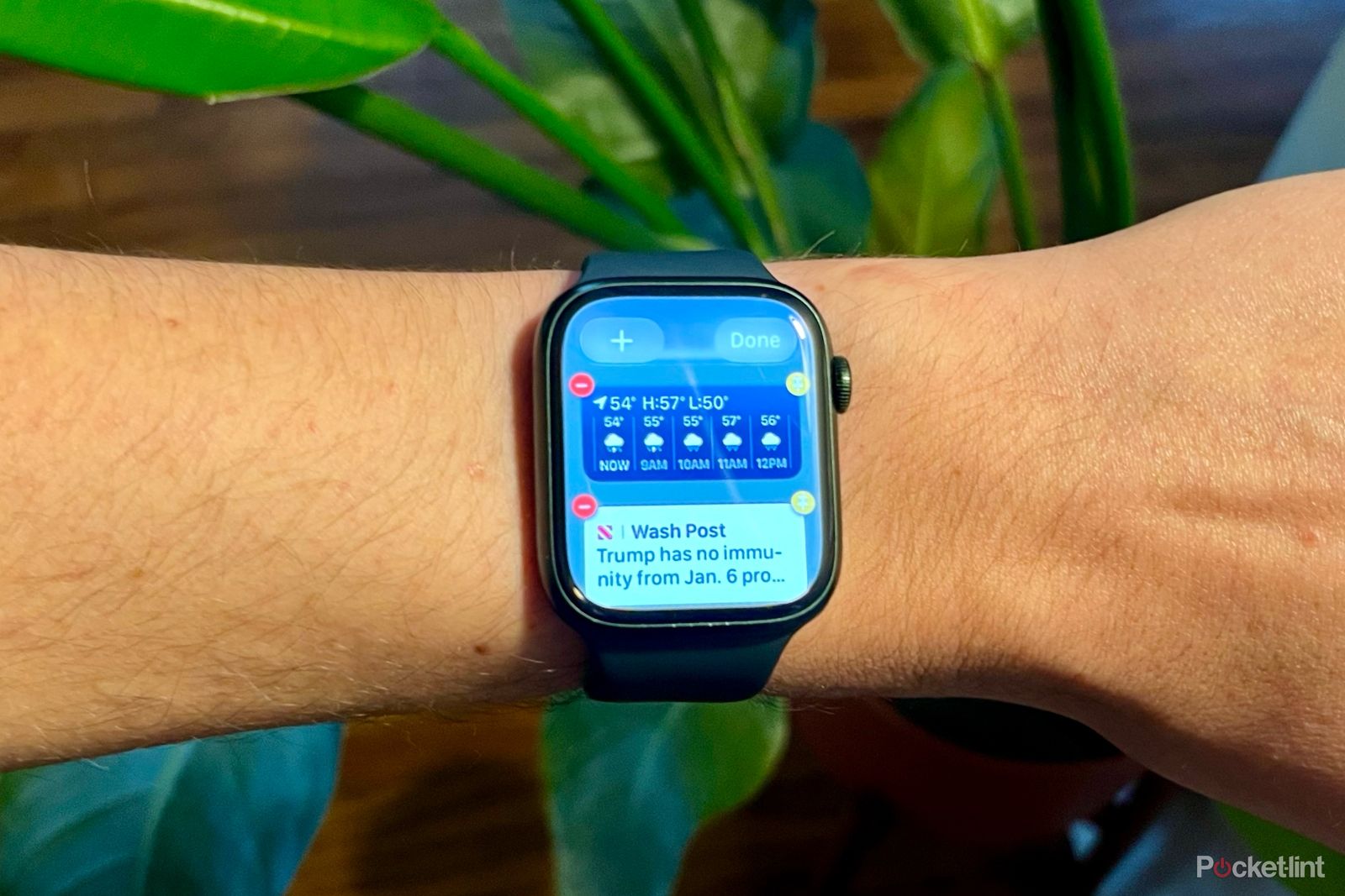 The Smart Stack on the Apple Watch in editing mode.