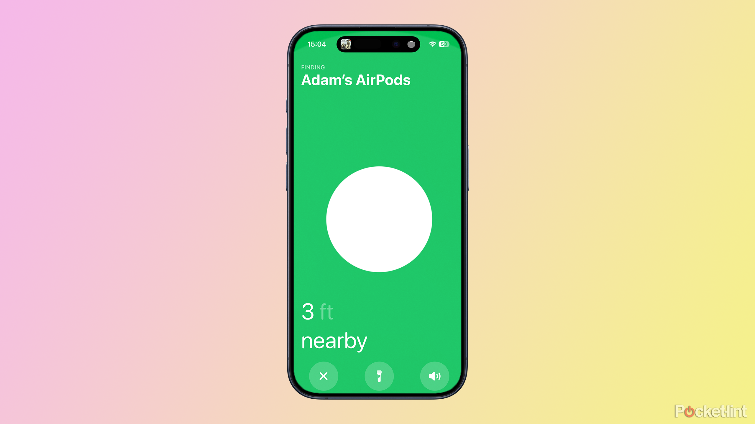 airpods nearby in find my on iphone