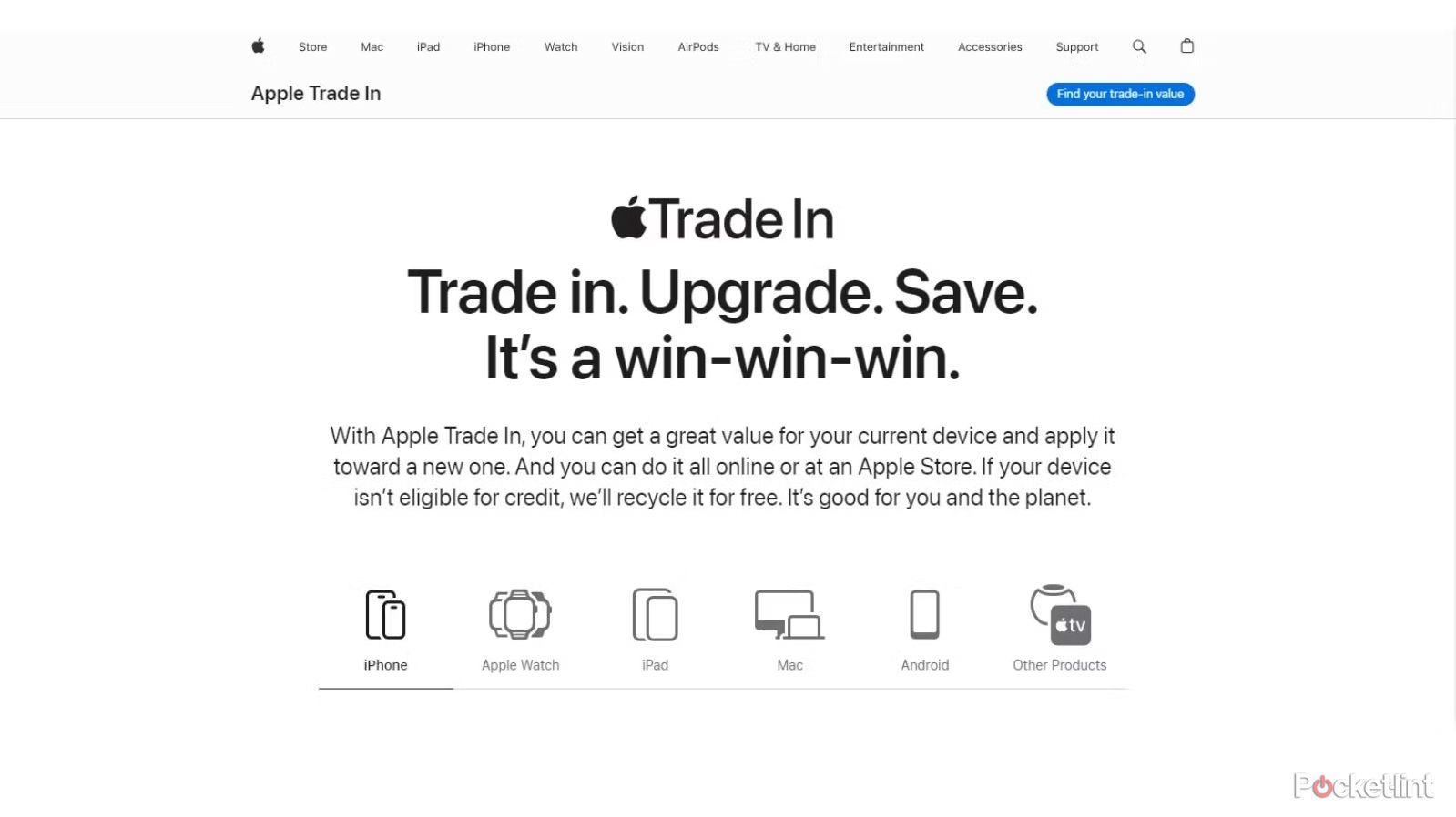 Apple Trade In page