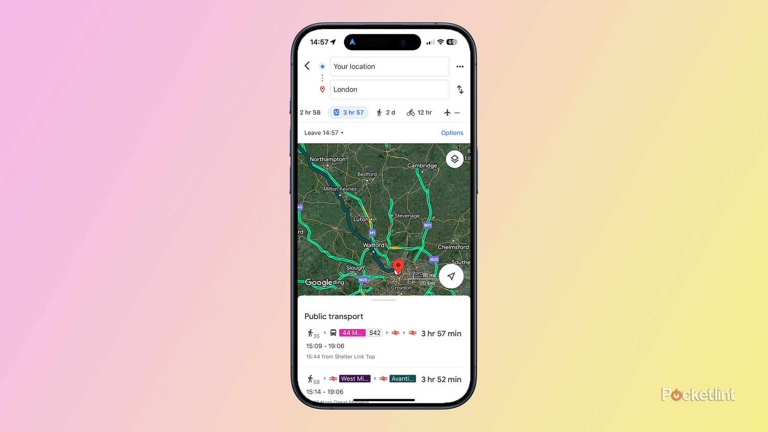 google maps public transport navigation