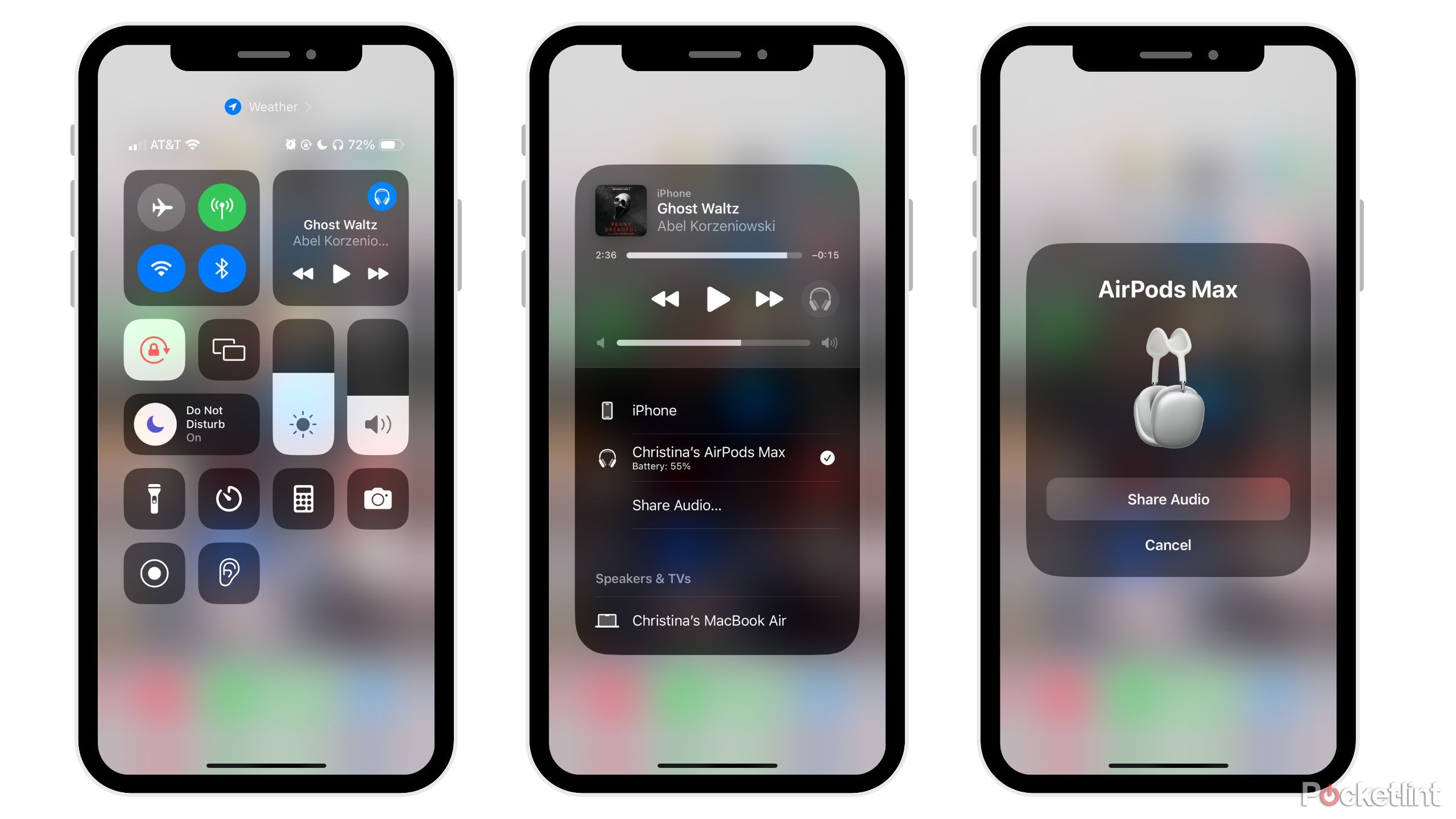 Sharing audio on iPhone with AirPods Max