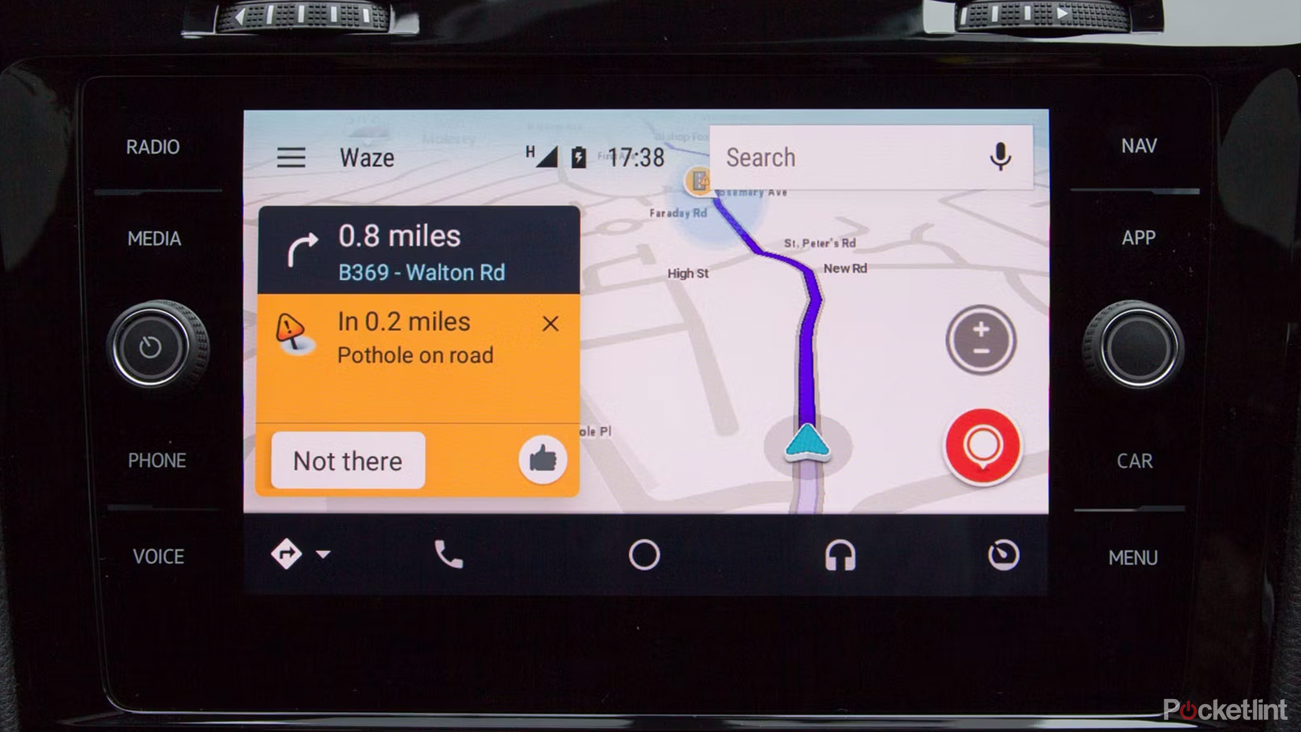 Waze running on your car's display