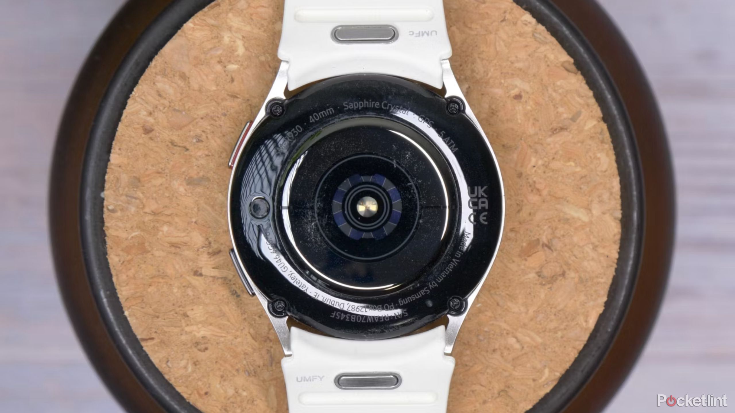 The back sensor of a Galaxy Watch 6.