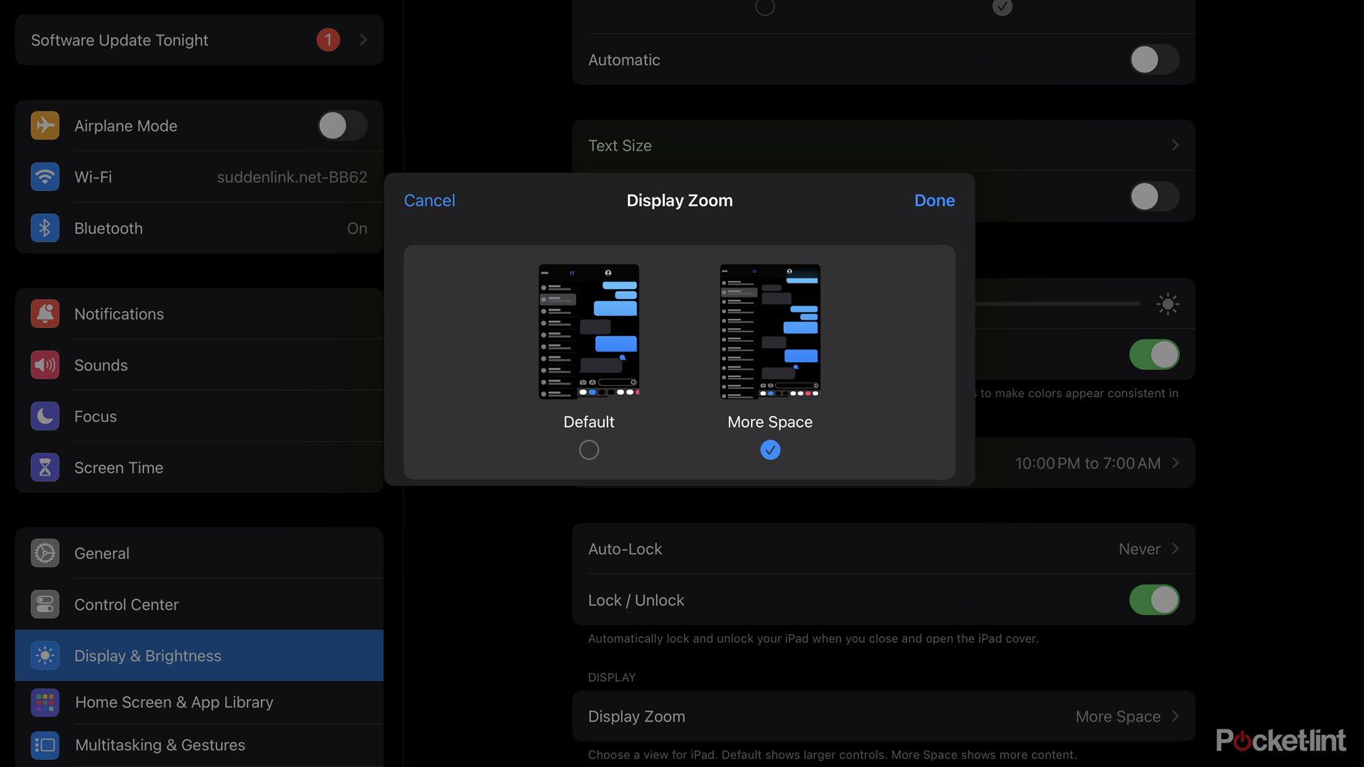 Enabling Display Zoom in iPadOS 17.