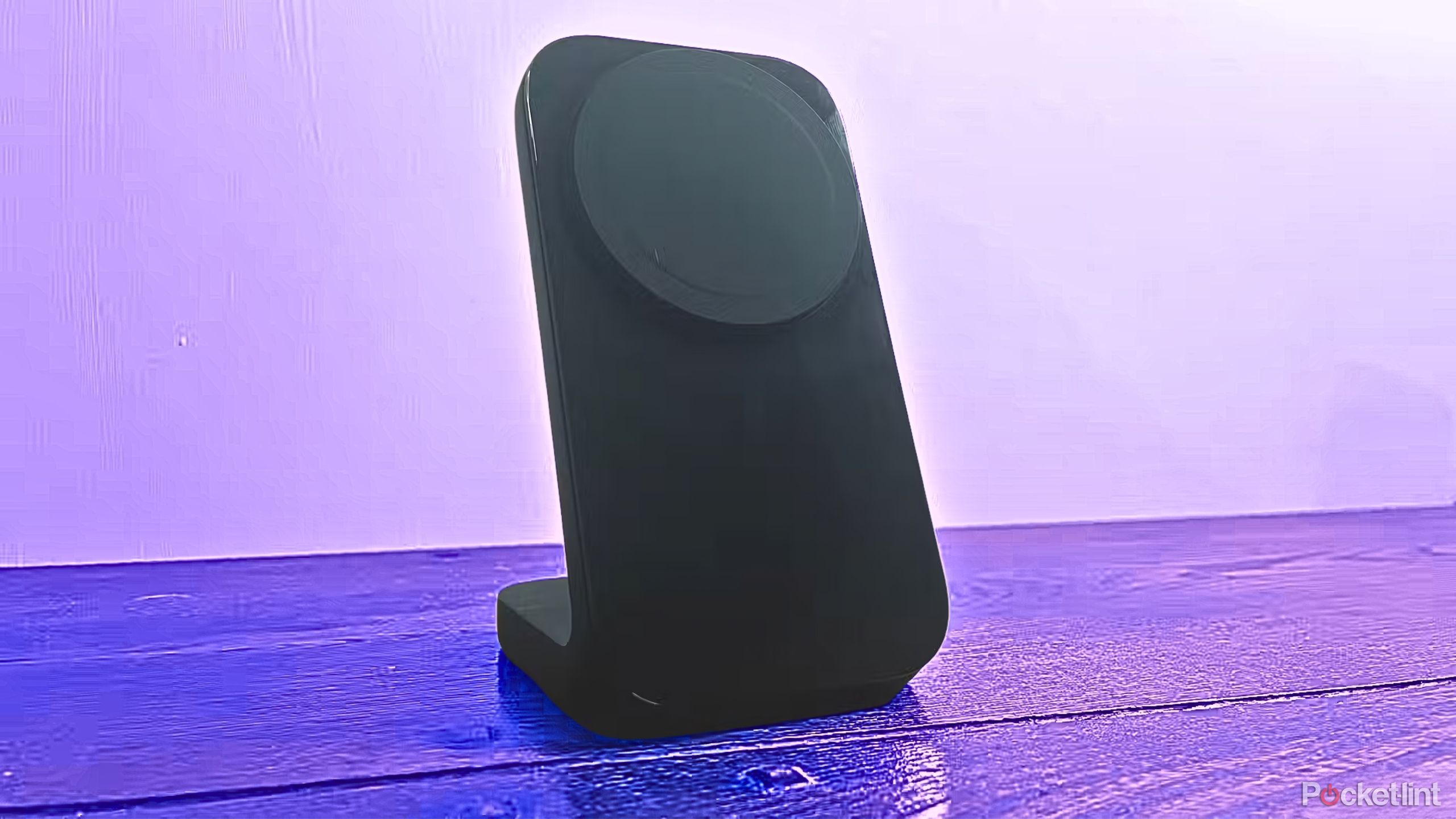 nomad-qi2-wireless-charging-stand-2 on purple background