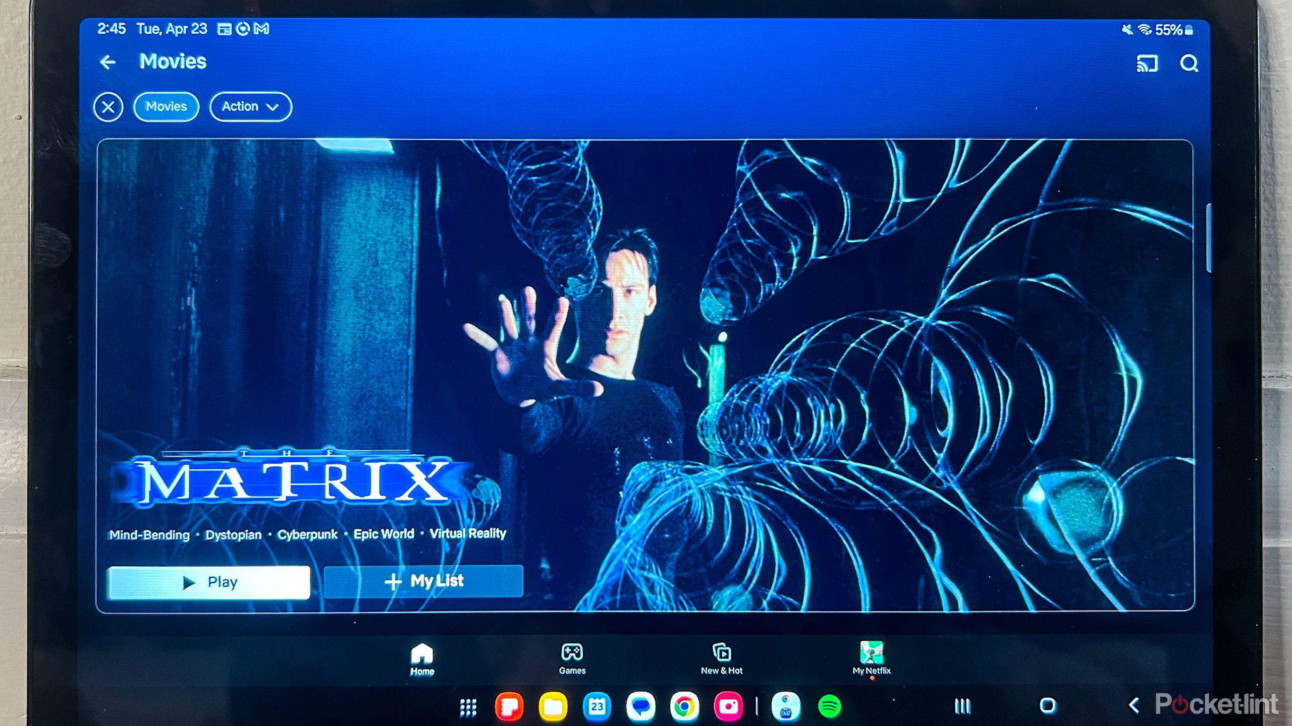 Samsung Galaxy A9+ Netflix The Matrix