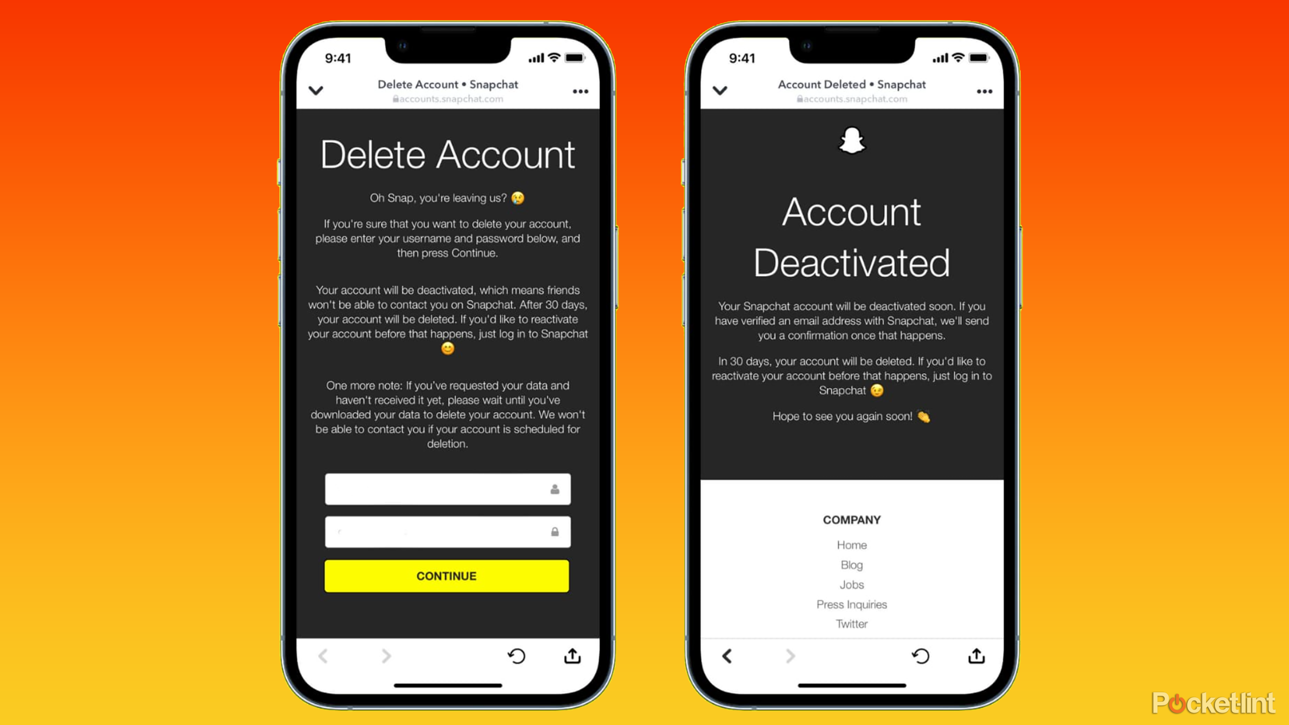 How to delete Snapchat account