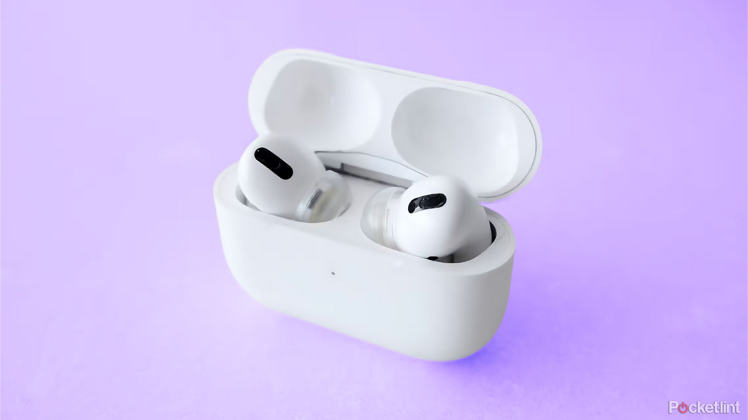 AirPod Pro on purple background