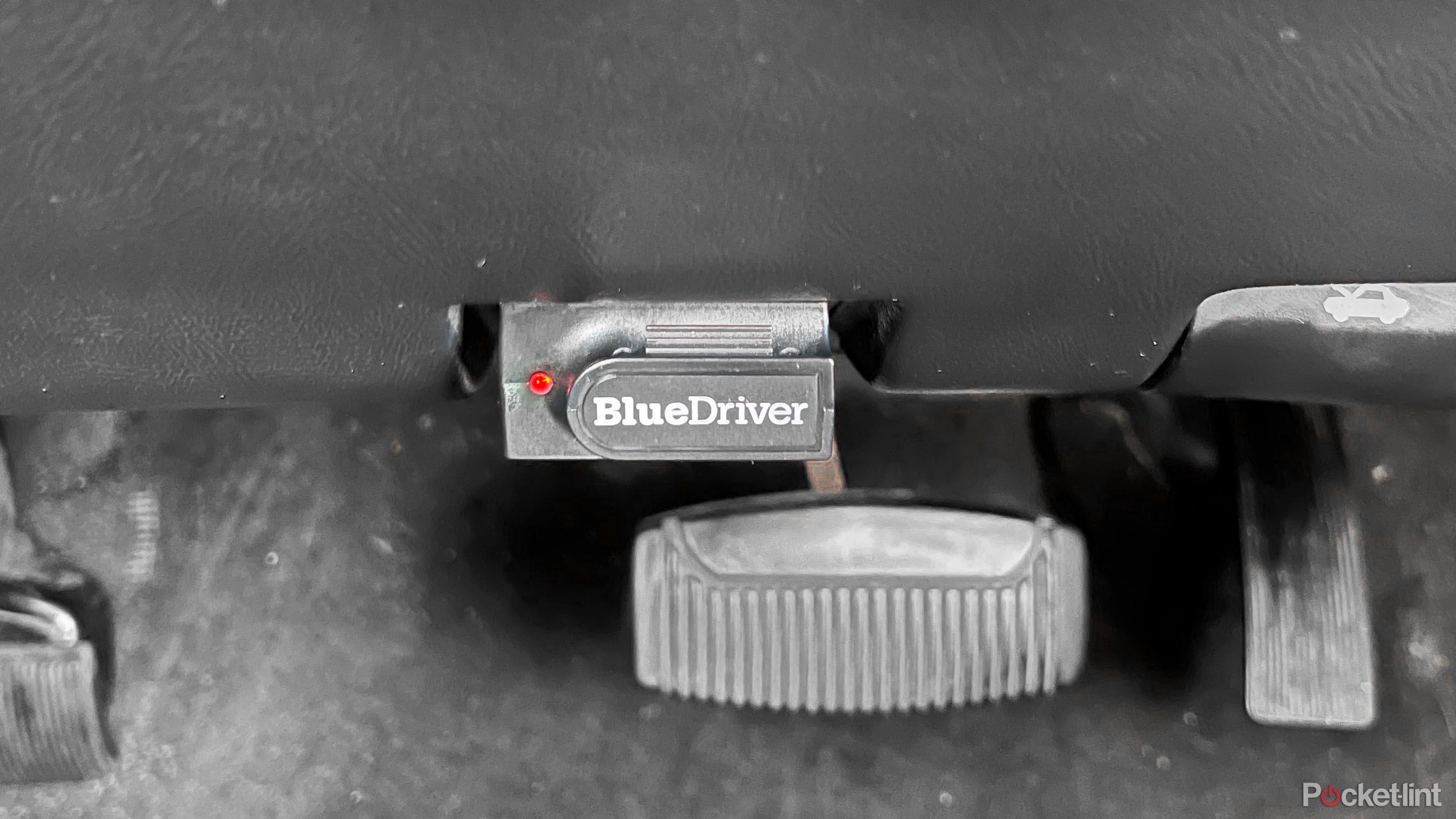 BlueDriver Bluetooth Pro OBDII Scan Tool Plugged In