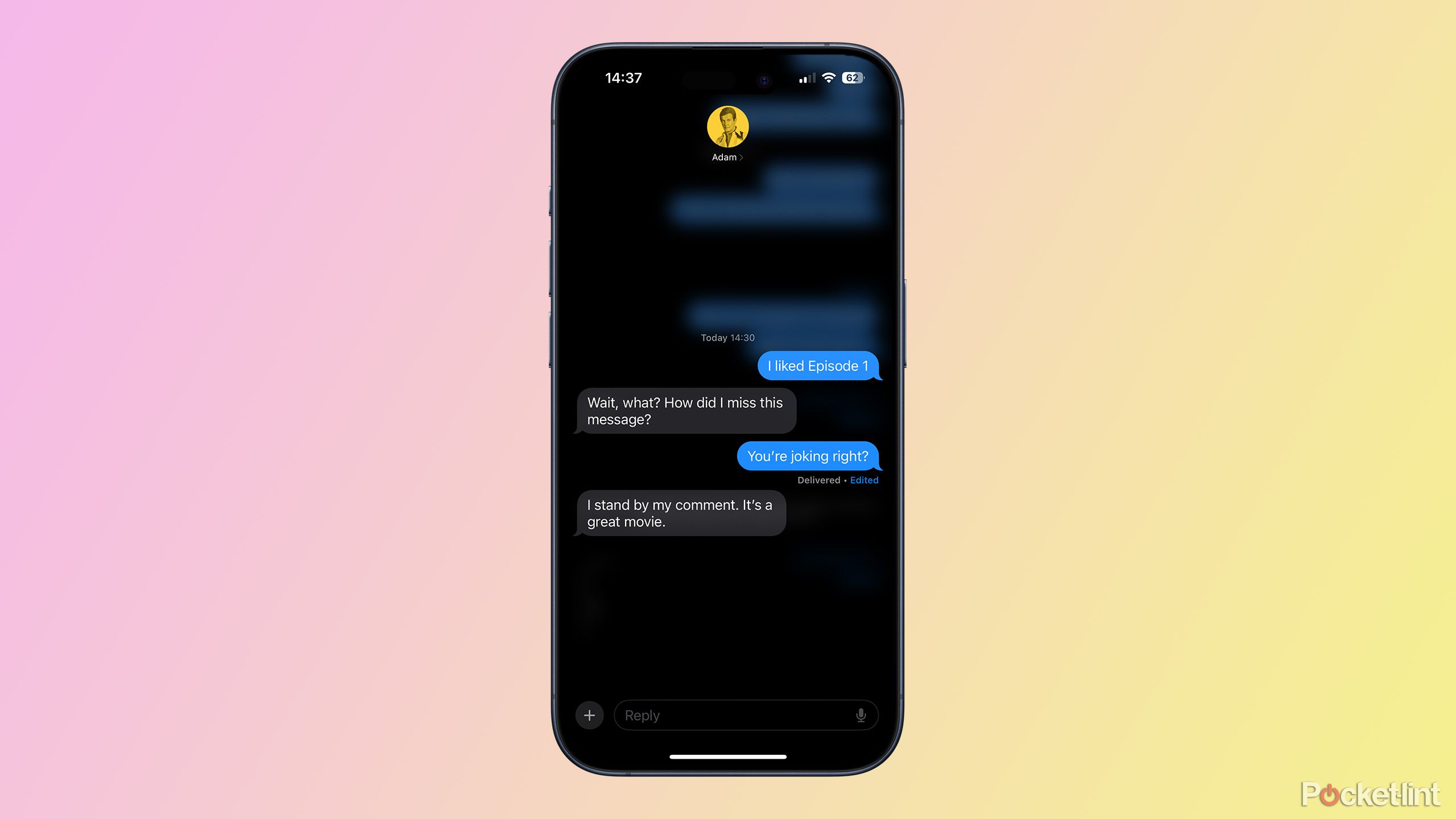 inline replies in imessage on iPhone 15 Pro