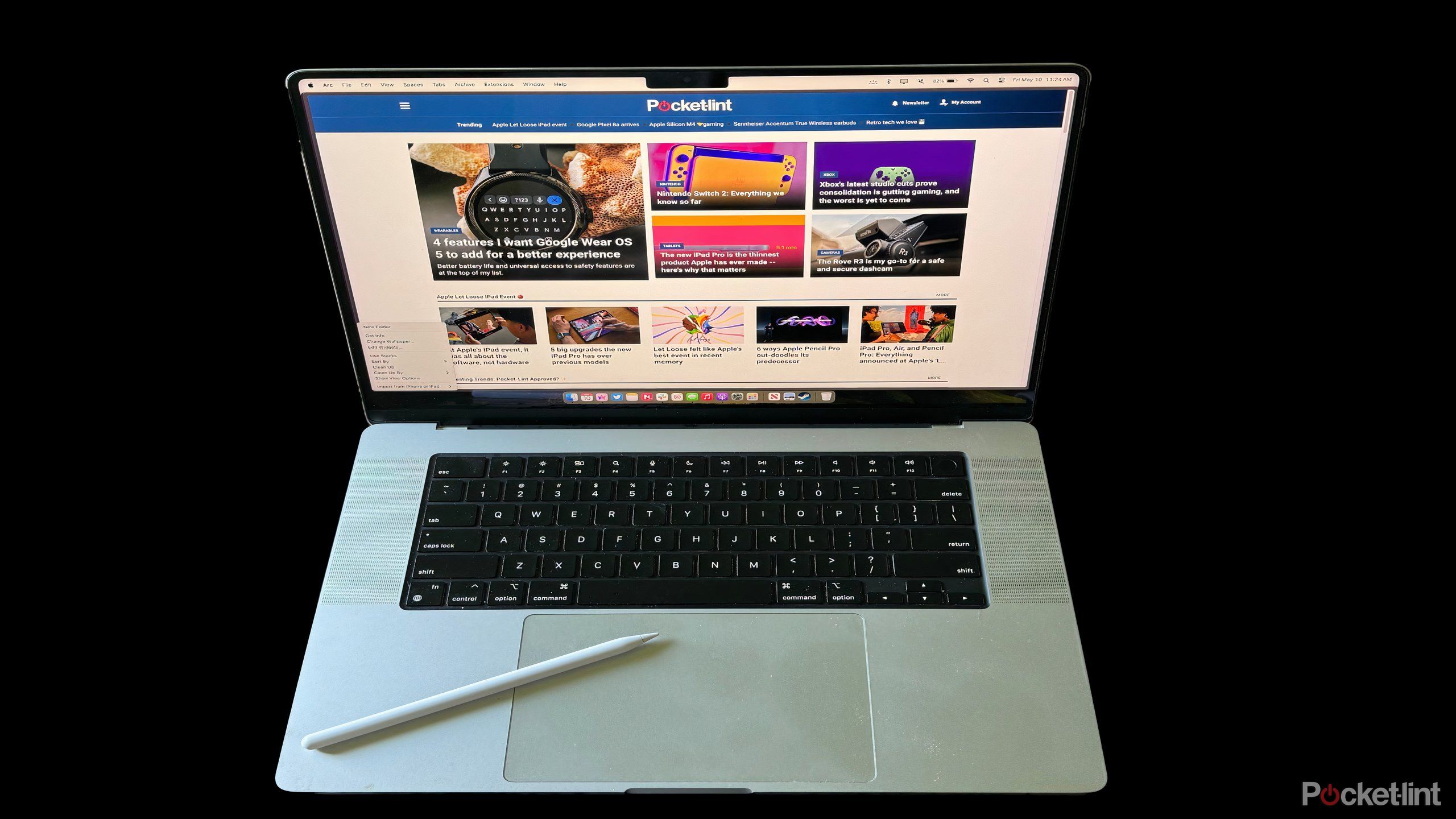 A Macbook pro complete with an Apple Pencil