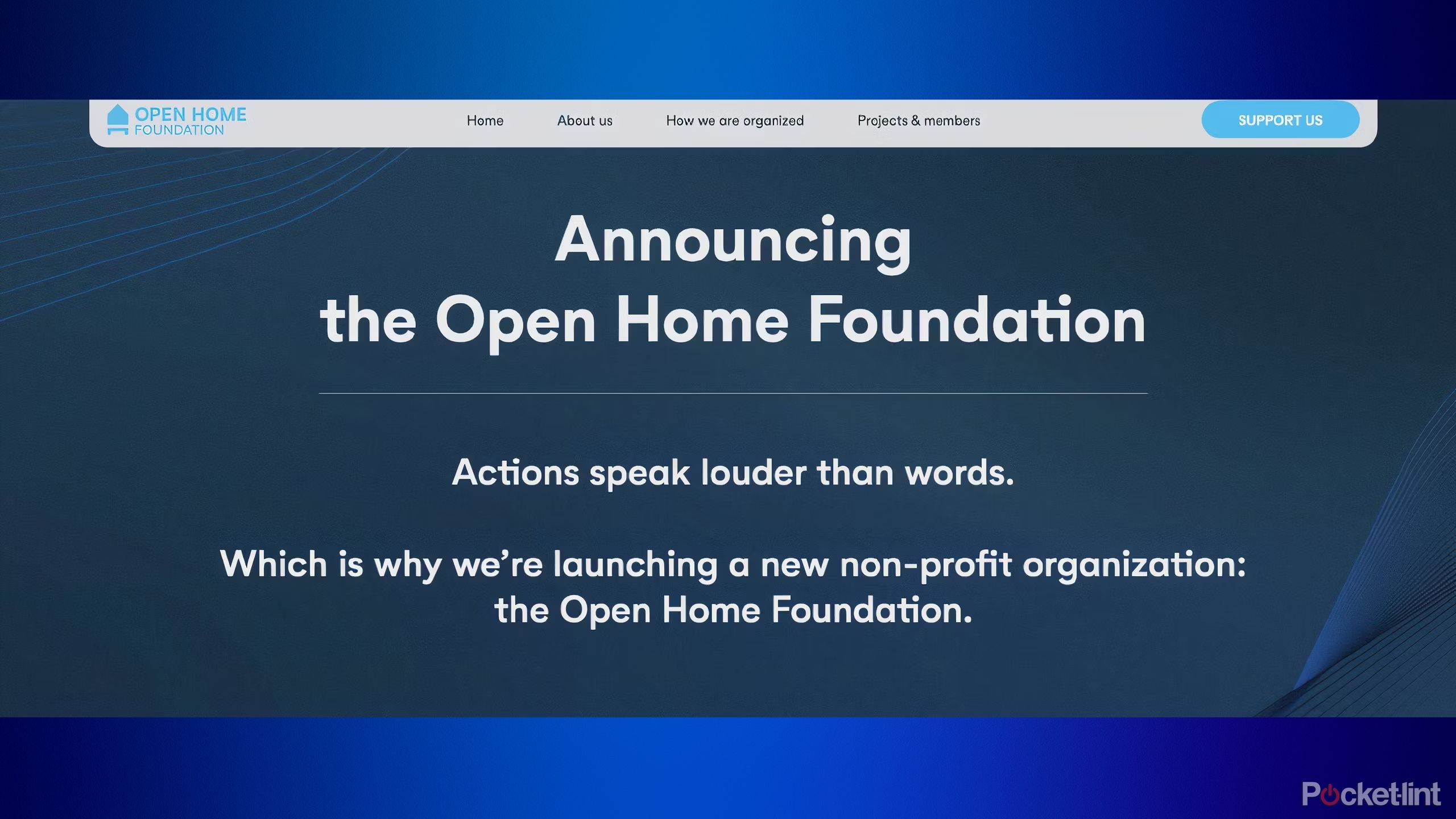 Open Home Foundation announcement landing page. 