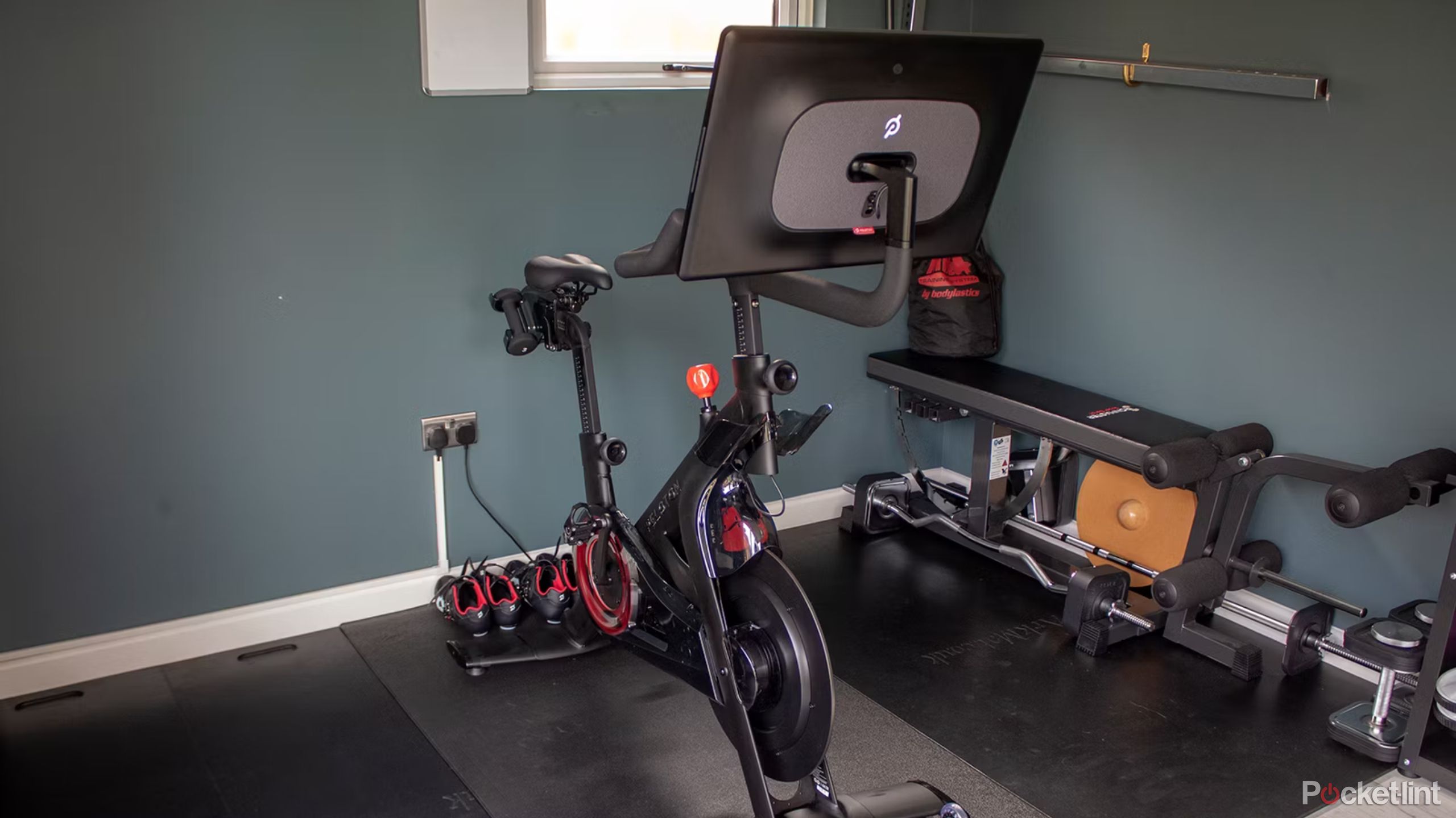 peloton bike+ in home gym