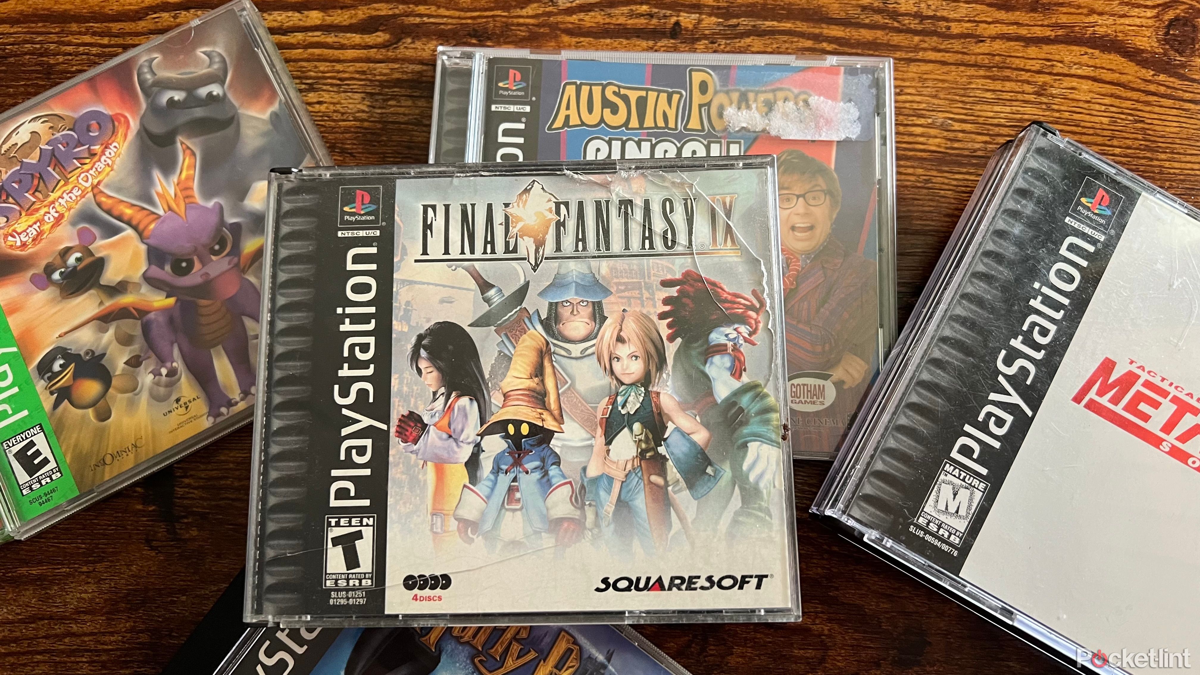 PlayStation games like Final Fantasy 9, Spyro, Austin Powers, and more. 