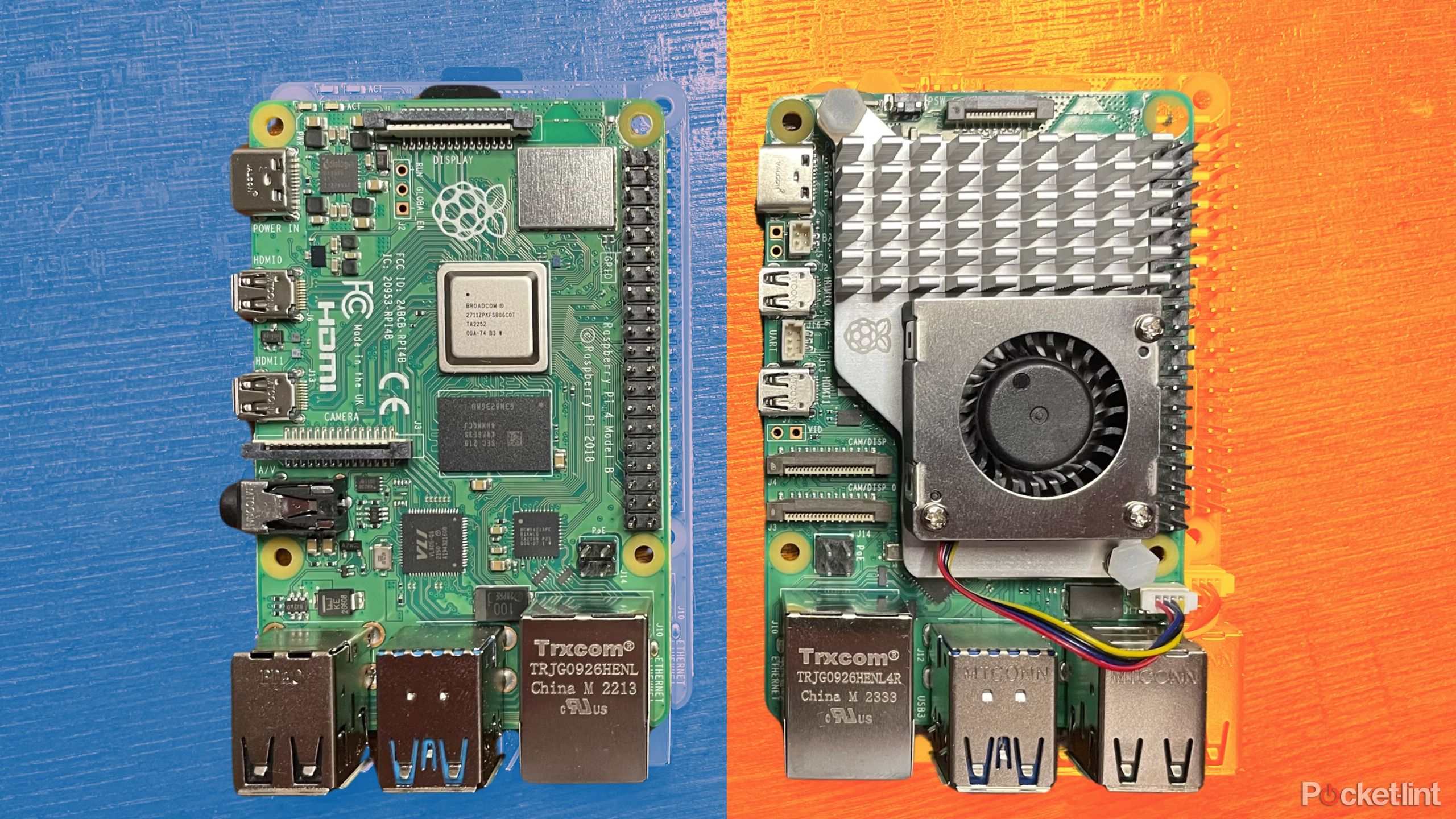 raspberry pi 5 vs raspberry pi 4 from above