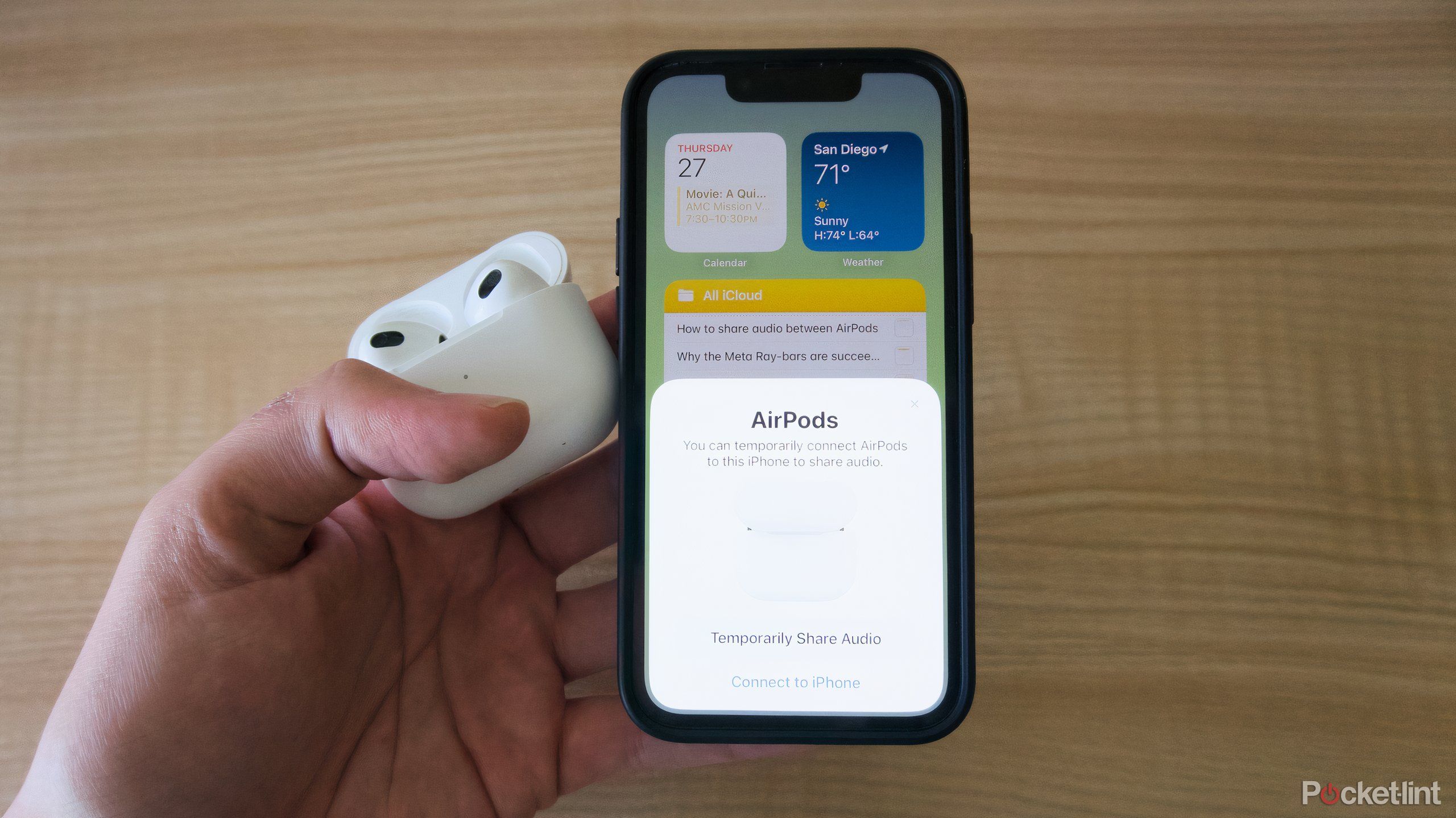 Pairing a second pair of AirPods to an iPhone 13 mini.