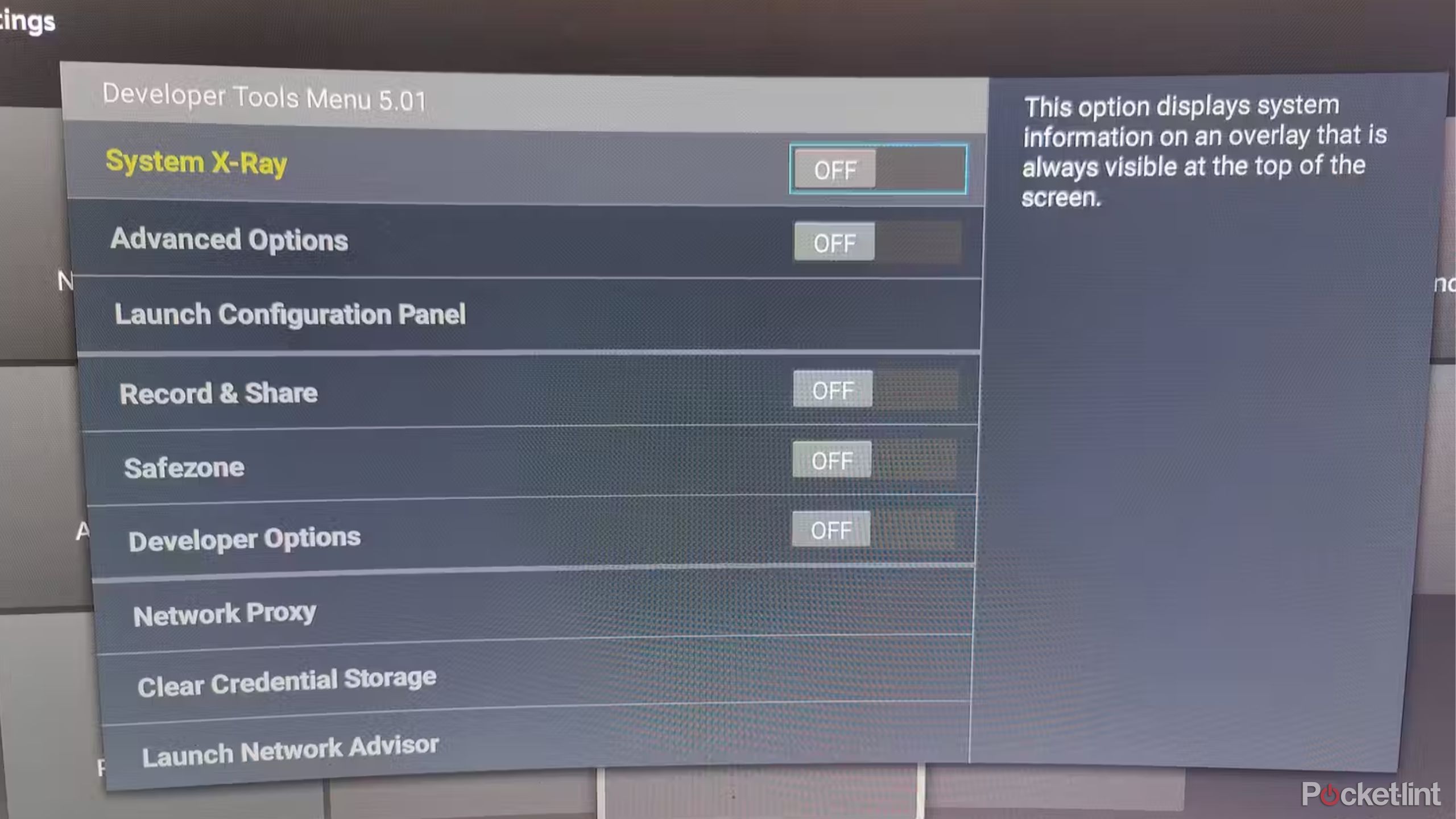 Fire TV hacks -Open up the developer tools menu