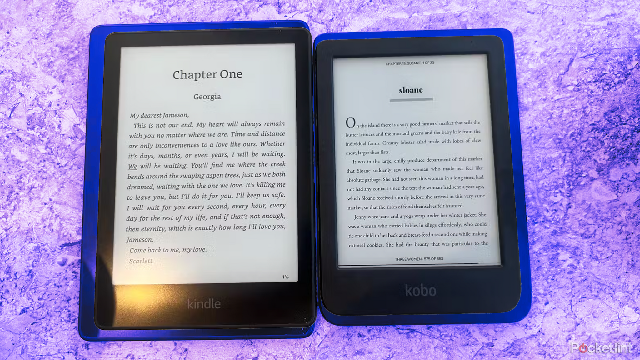 Cabeçalho Kindle vs Kobo