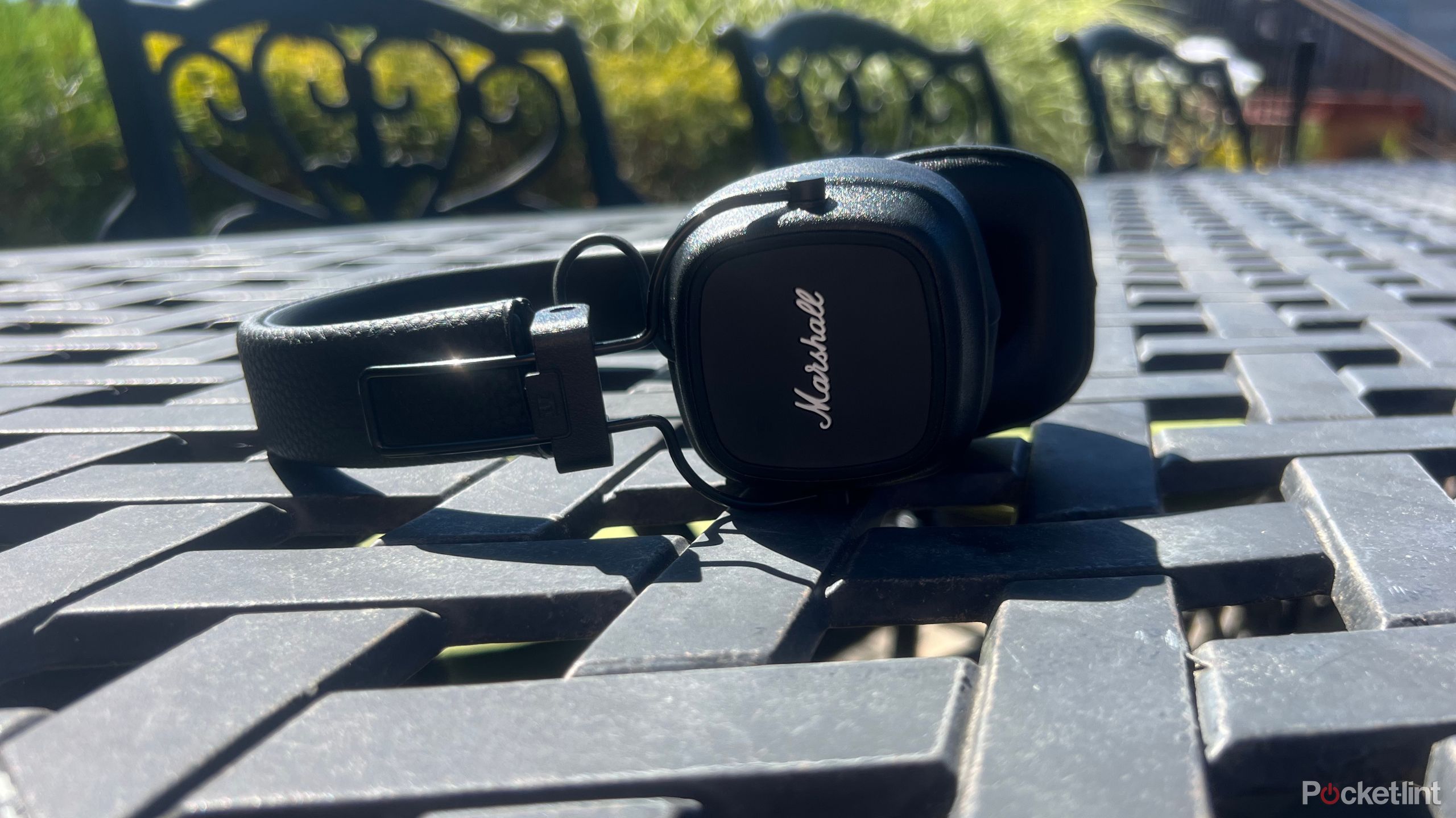 Marshall headphones on the table