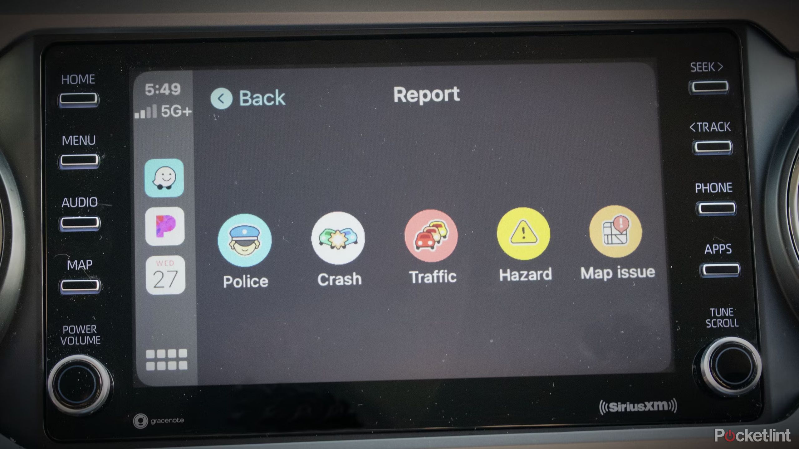 Waze displayed on Apple CarPlay