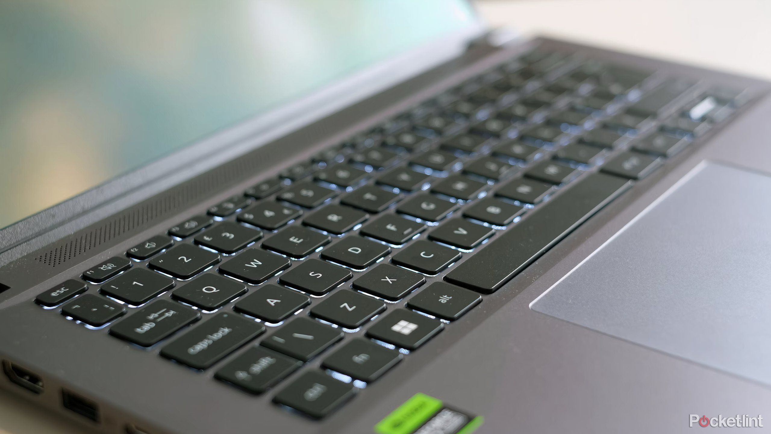 The keyboard of the Acer Swift X 14.