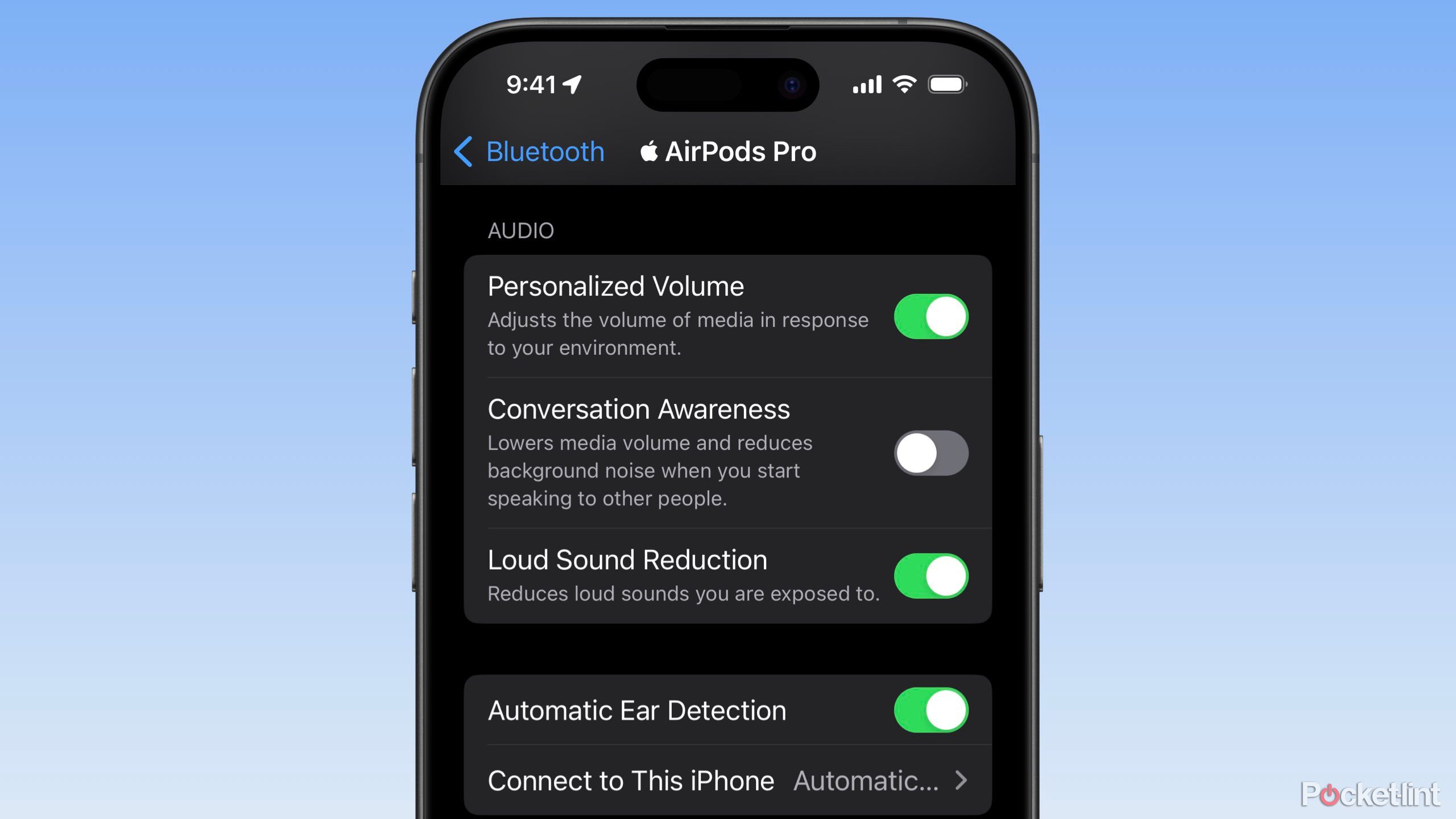 Personalized Volume setting for AirPods in iOS. 