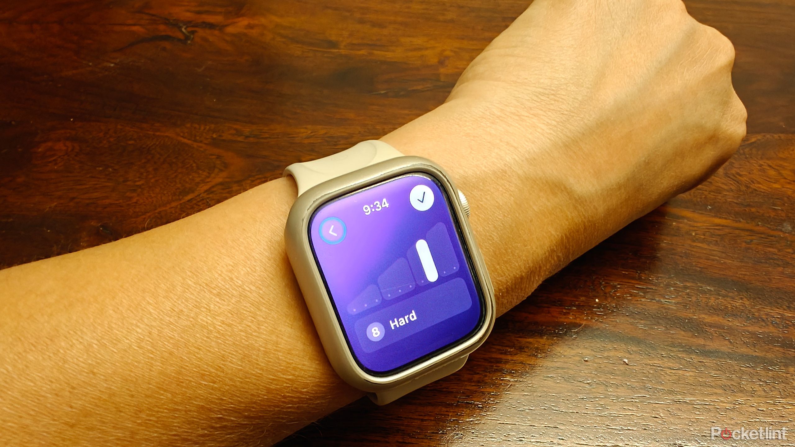 Apple Watch effort on screen showing Hard