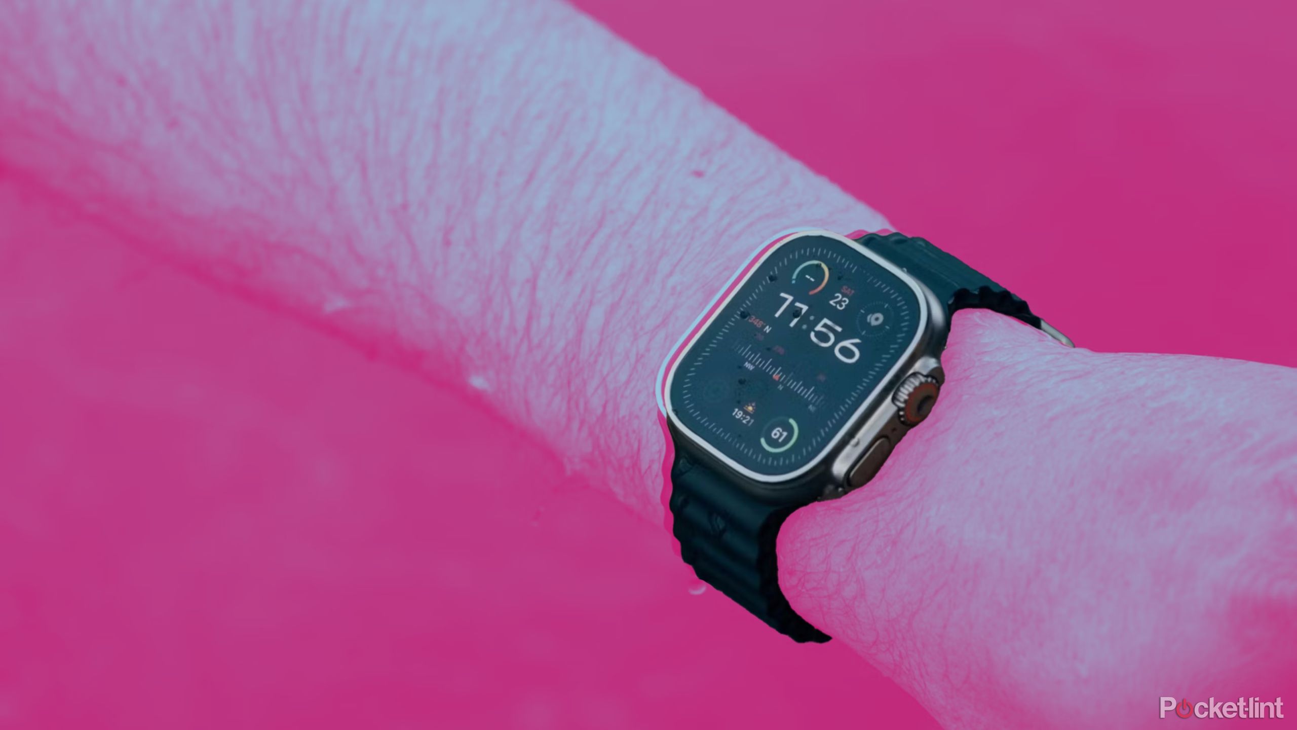 Apple Watch Ultra 2 on colored background