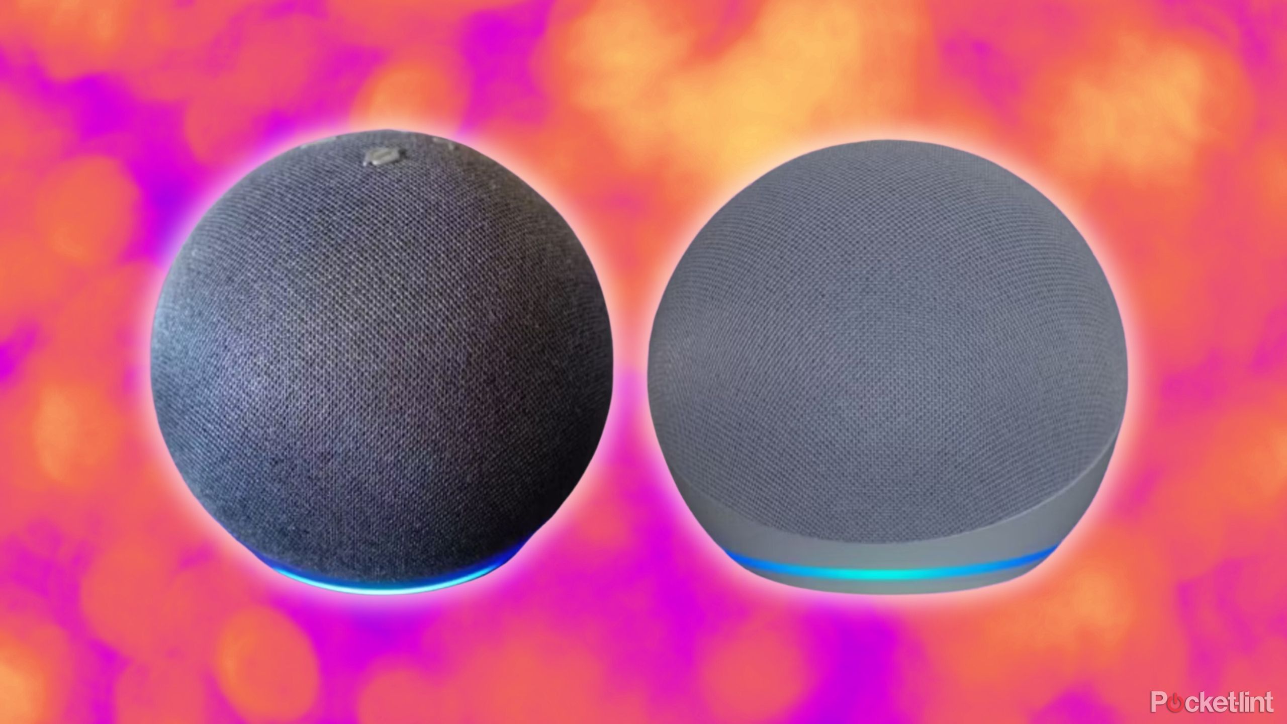 Amazon Echo Dot 5th gen vs Echo Dot 4th gen side by side. 