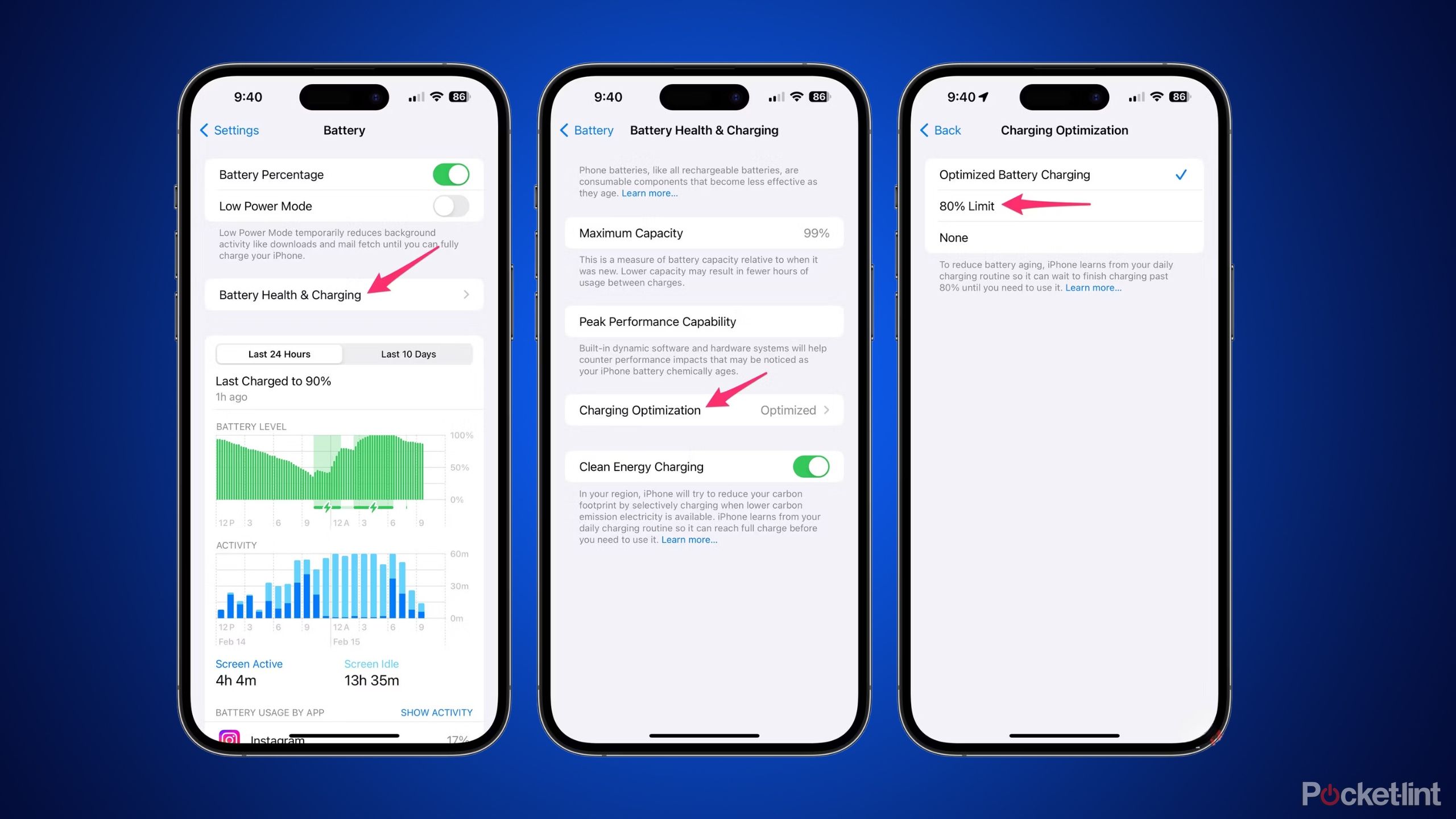 iPhone charge limit 80 percent