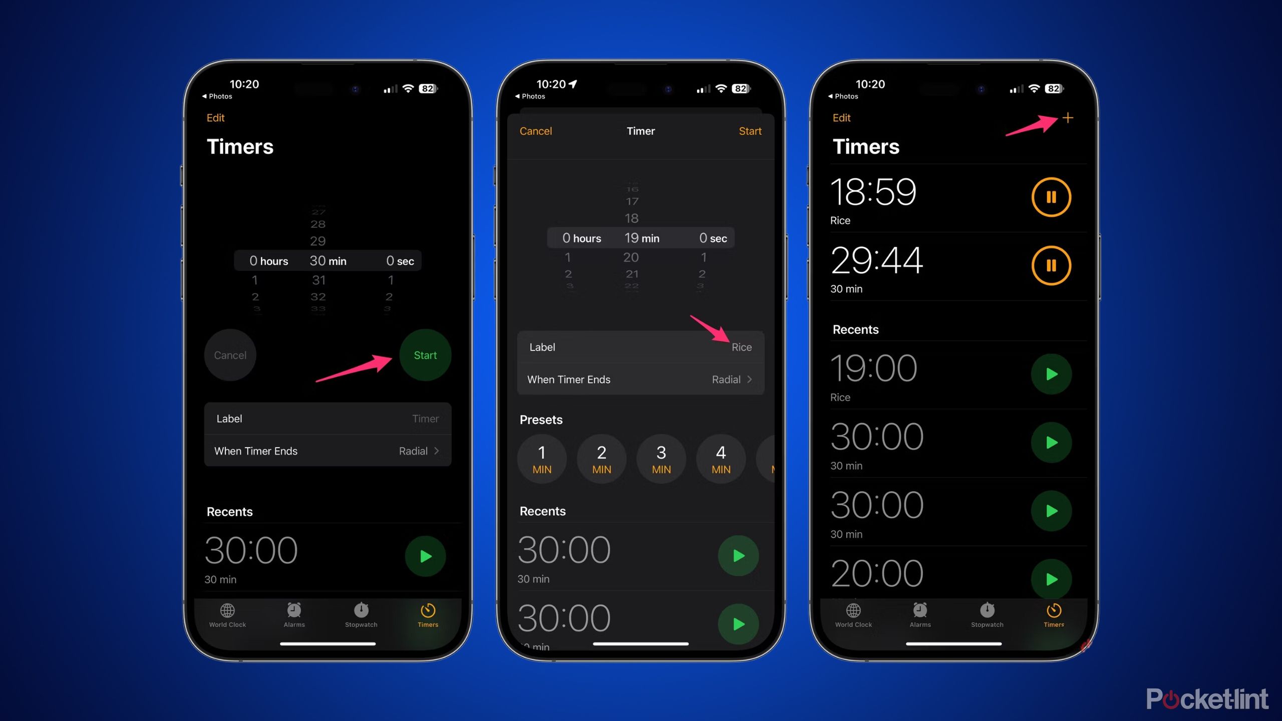 Setting multiple timers ios 17