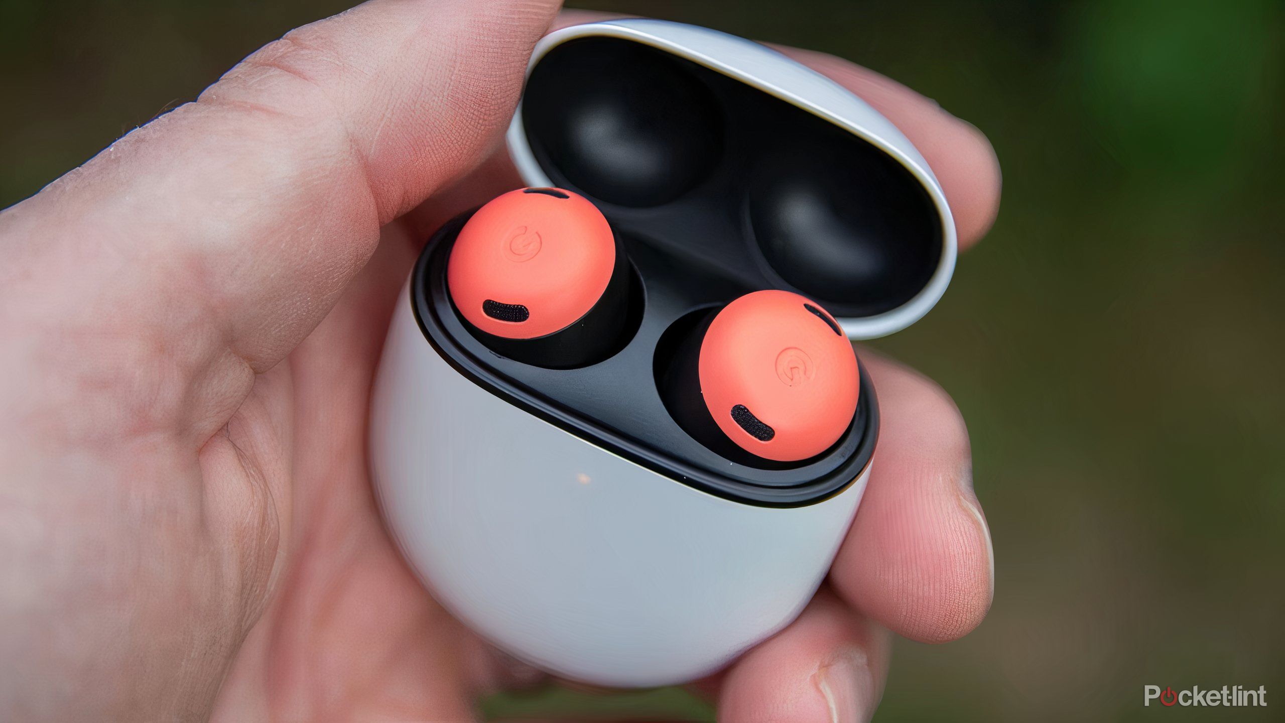 An open Pixel Buds Pro case.