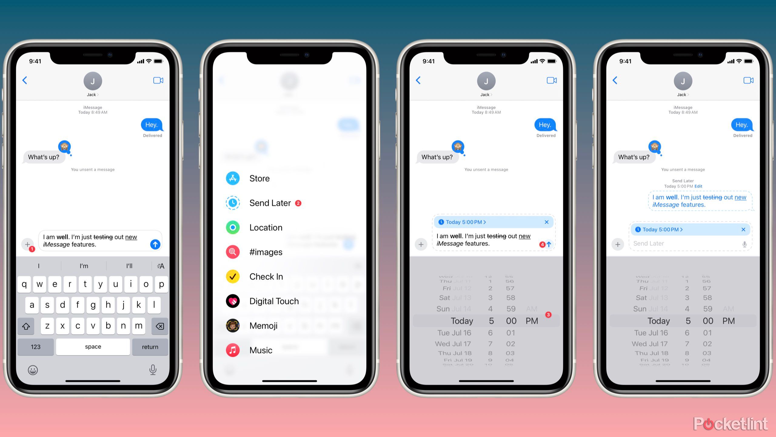 A walk through of scheduled send on iOS 18.