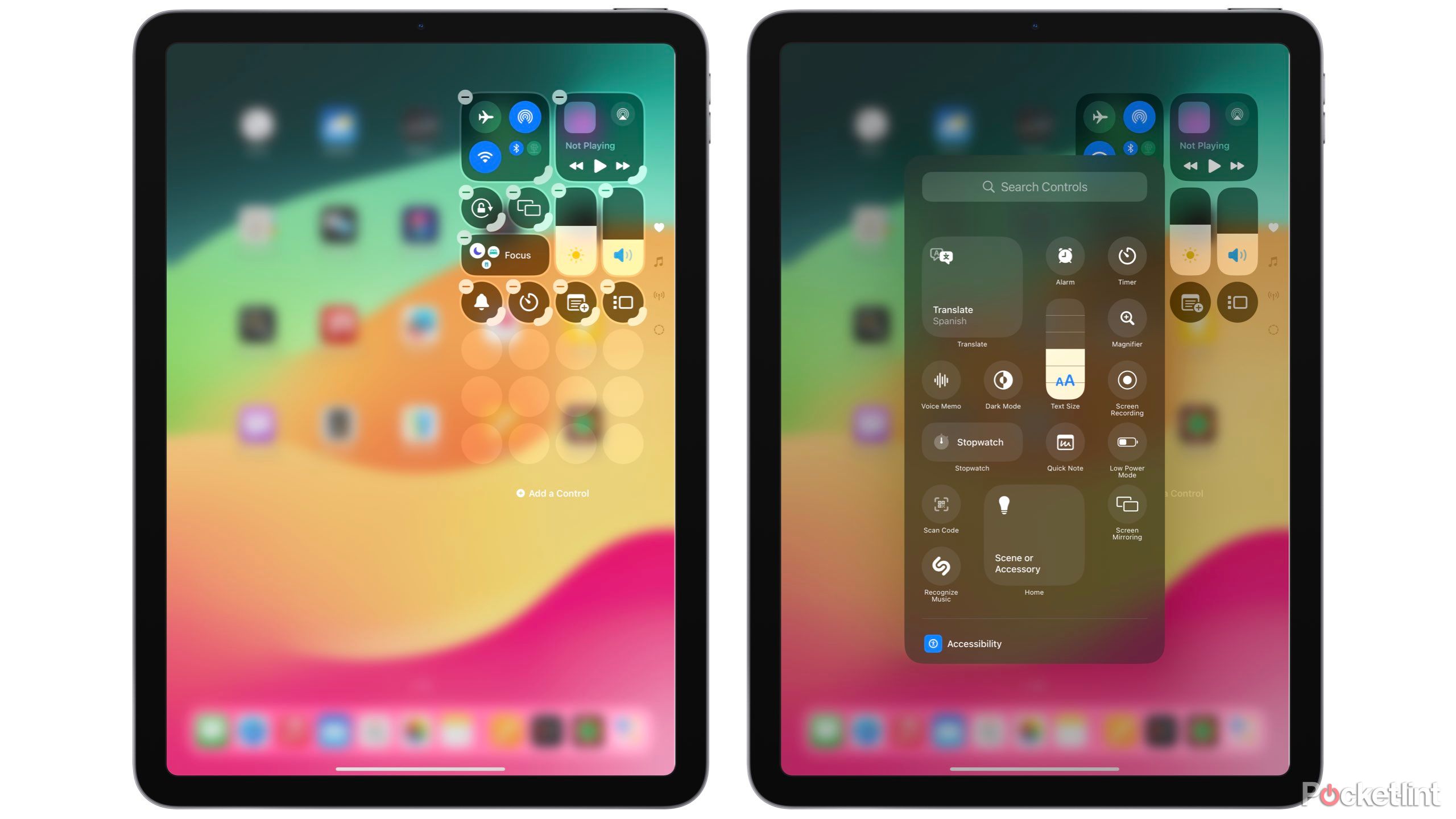 Control Center customization for iPadOS 18.