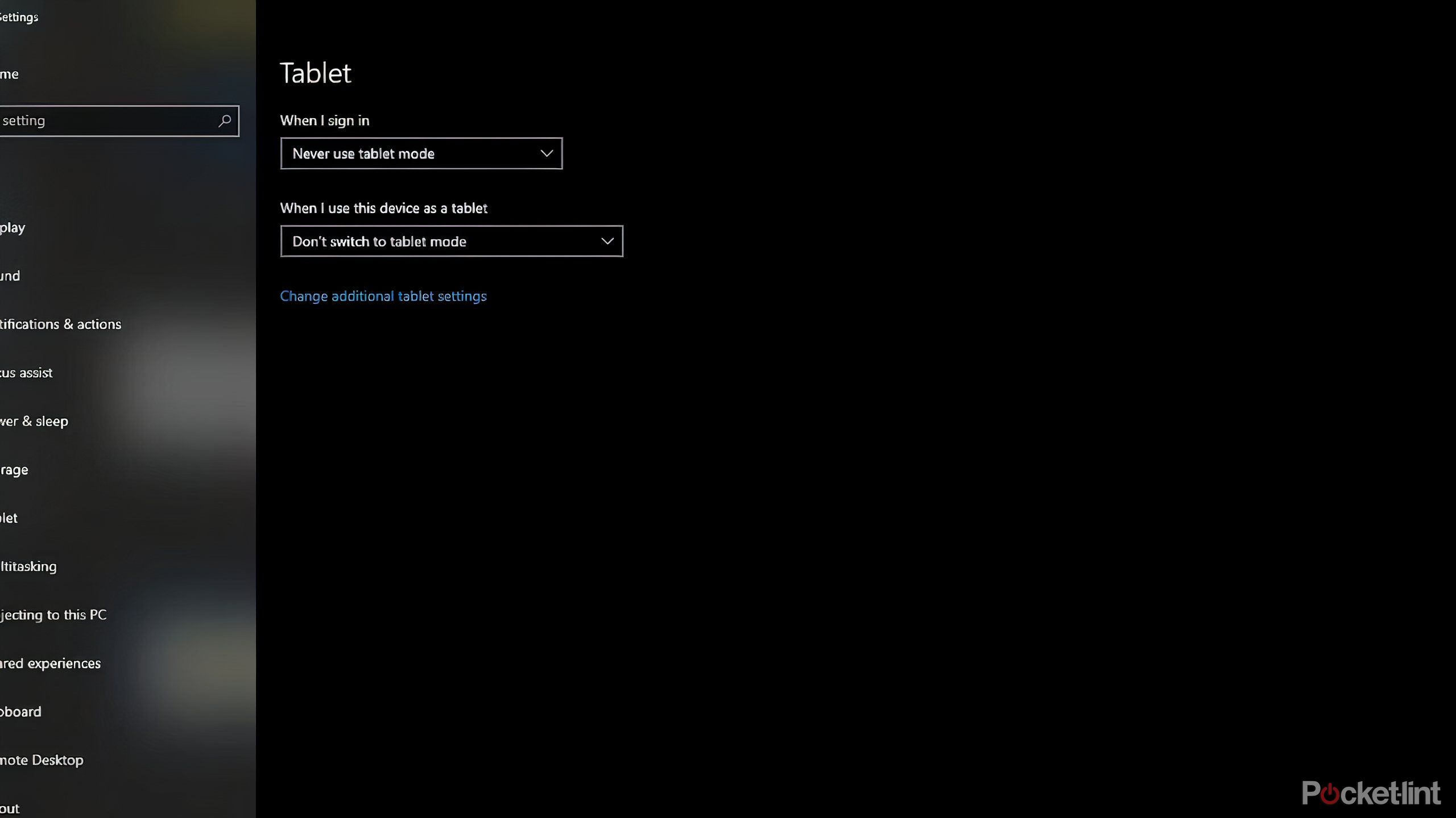 windows 11 tablet settings