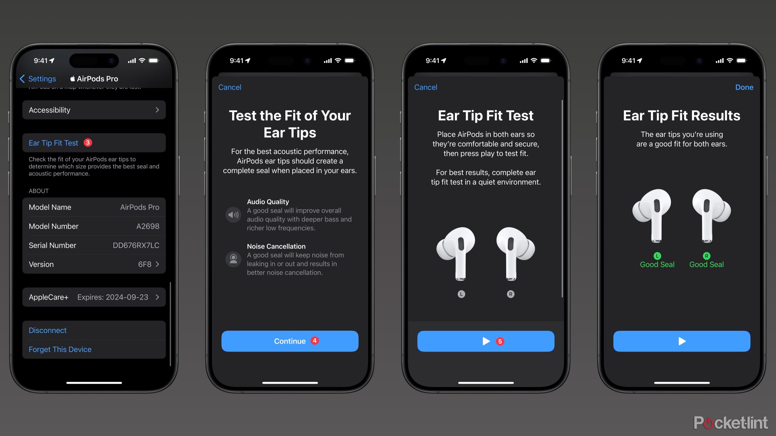 Ear Tip Fit Test walkthrough for AirPods Pro.