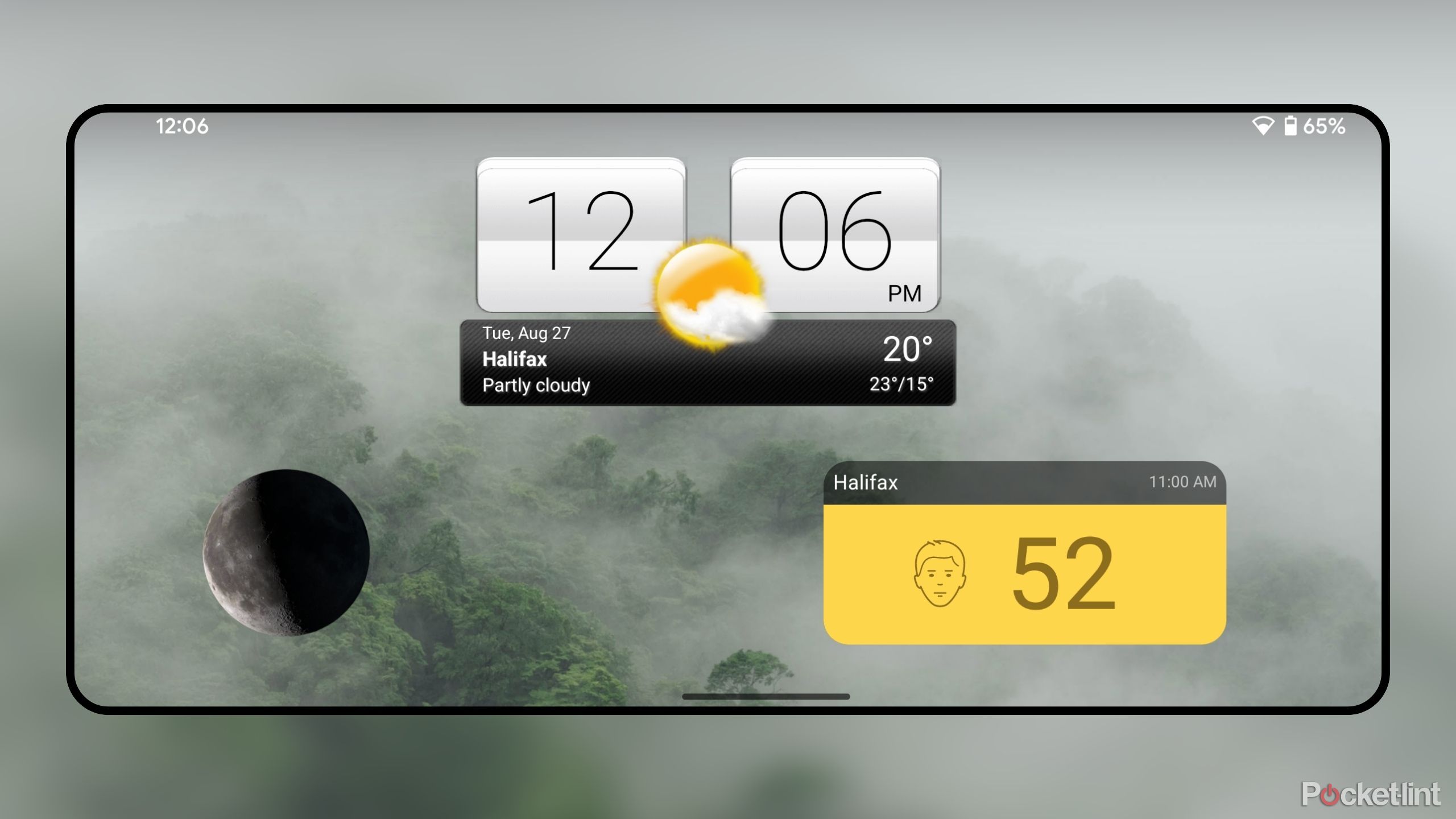 Third-party widget apps on Android home screen