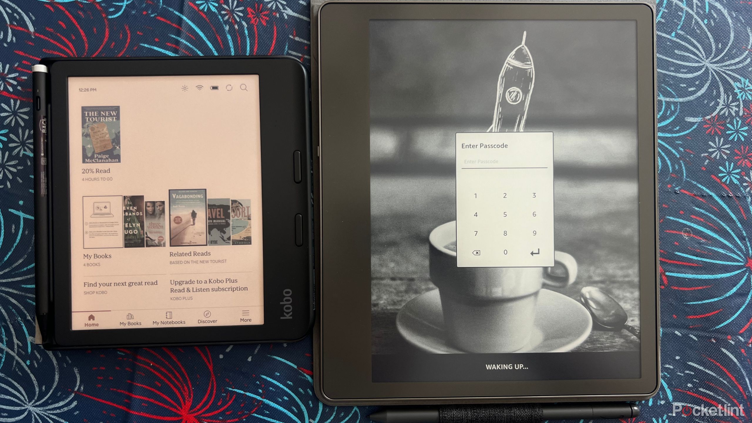 Kobo and Kindle screens