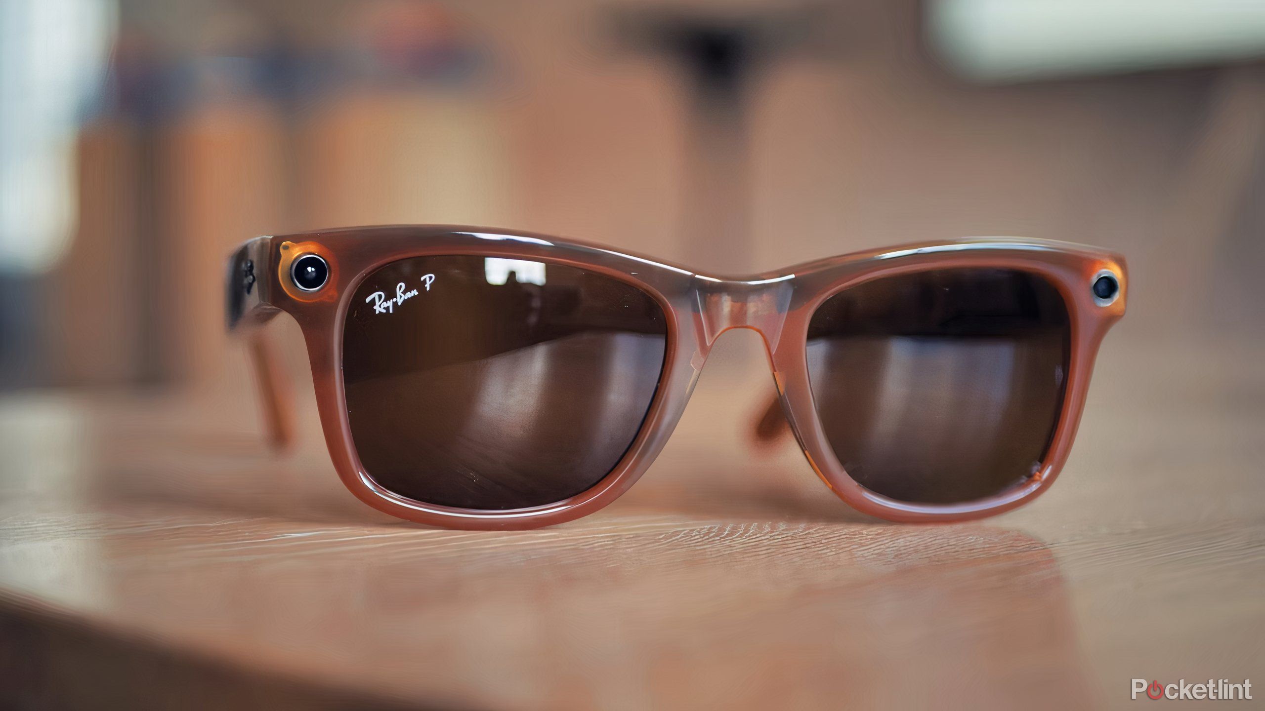 Brownish green Ray-Ban Meta Smart Glasses.