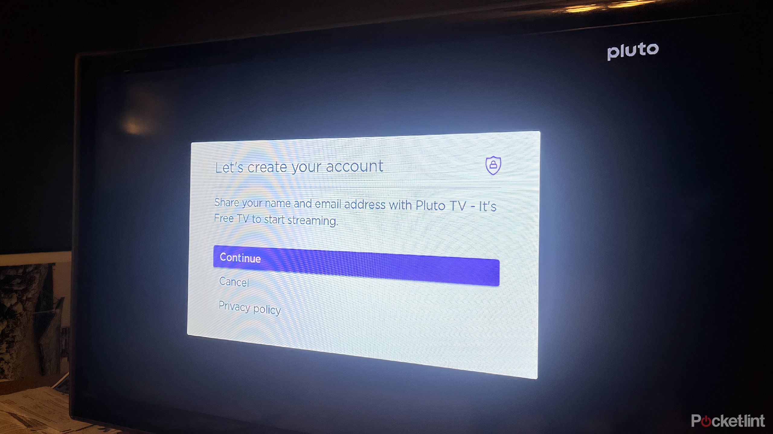 Create a Pluto TV account