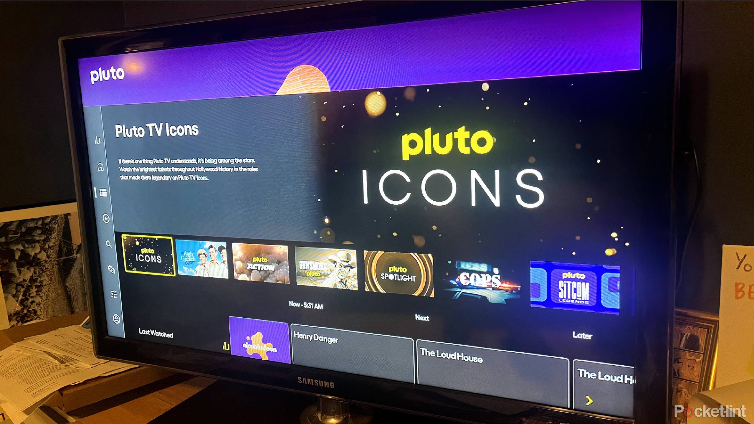 Pluto TV home screen