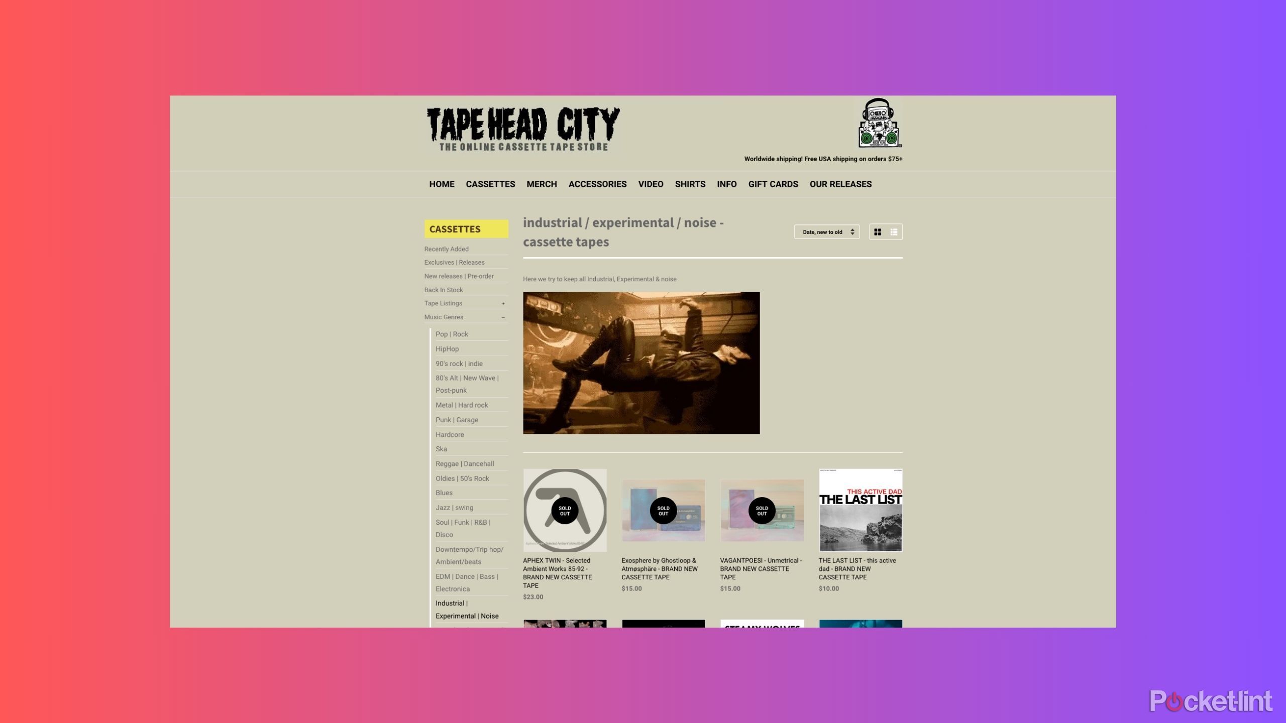 The online cassette store Tapehead City, filtered by Industrial/Experimental/Noise cassettes